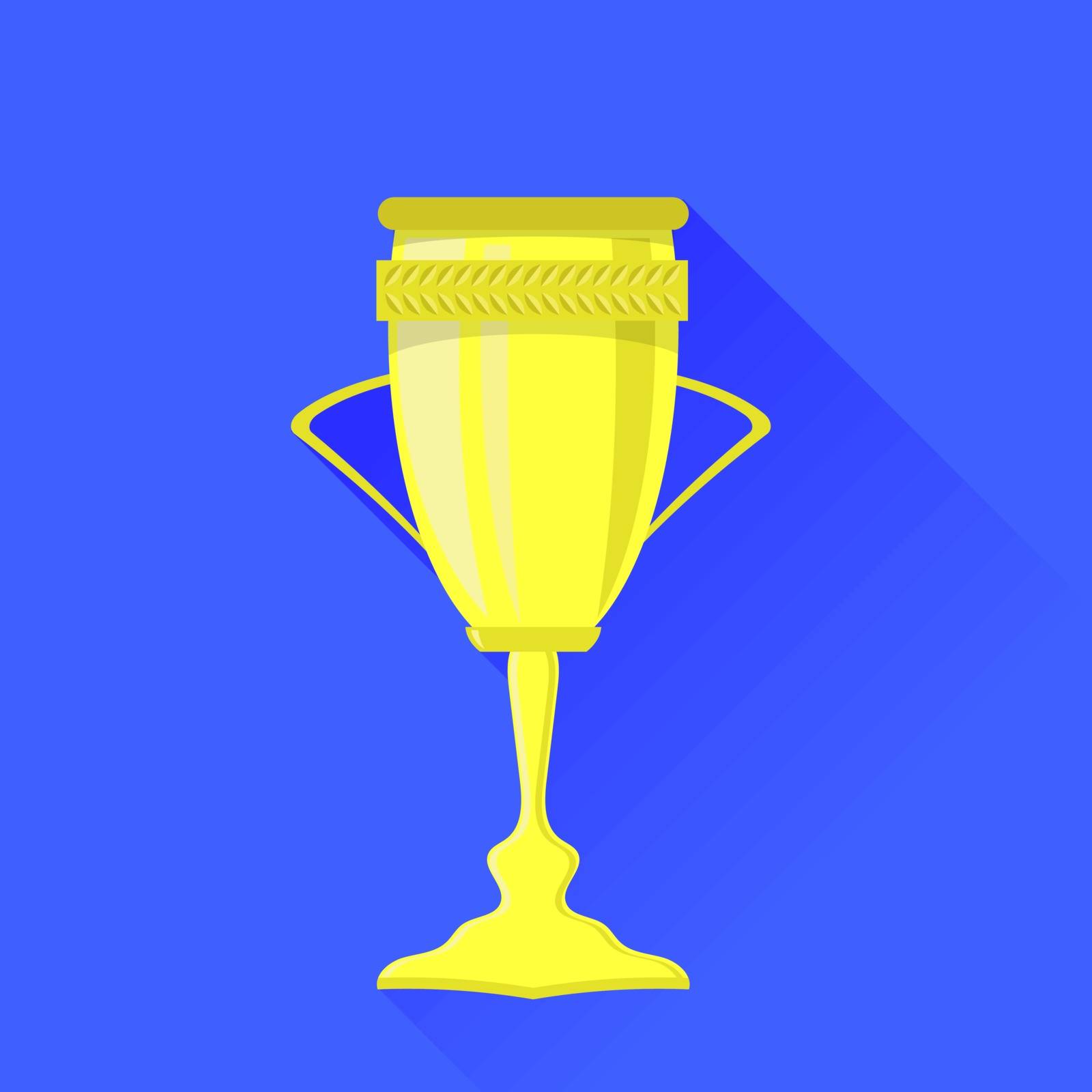 Award Icon Isolated on Blue Background. Winner Cup Symbol