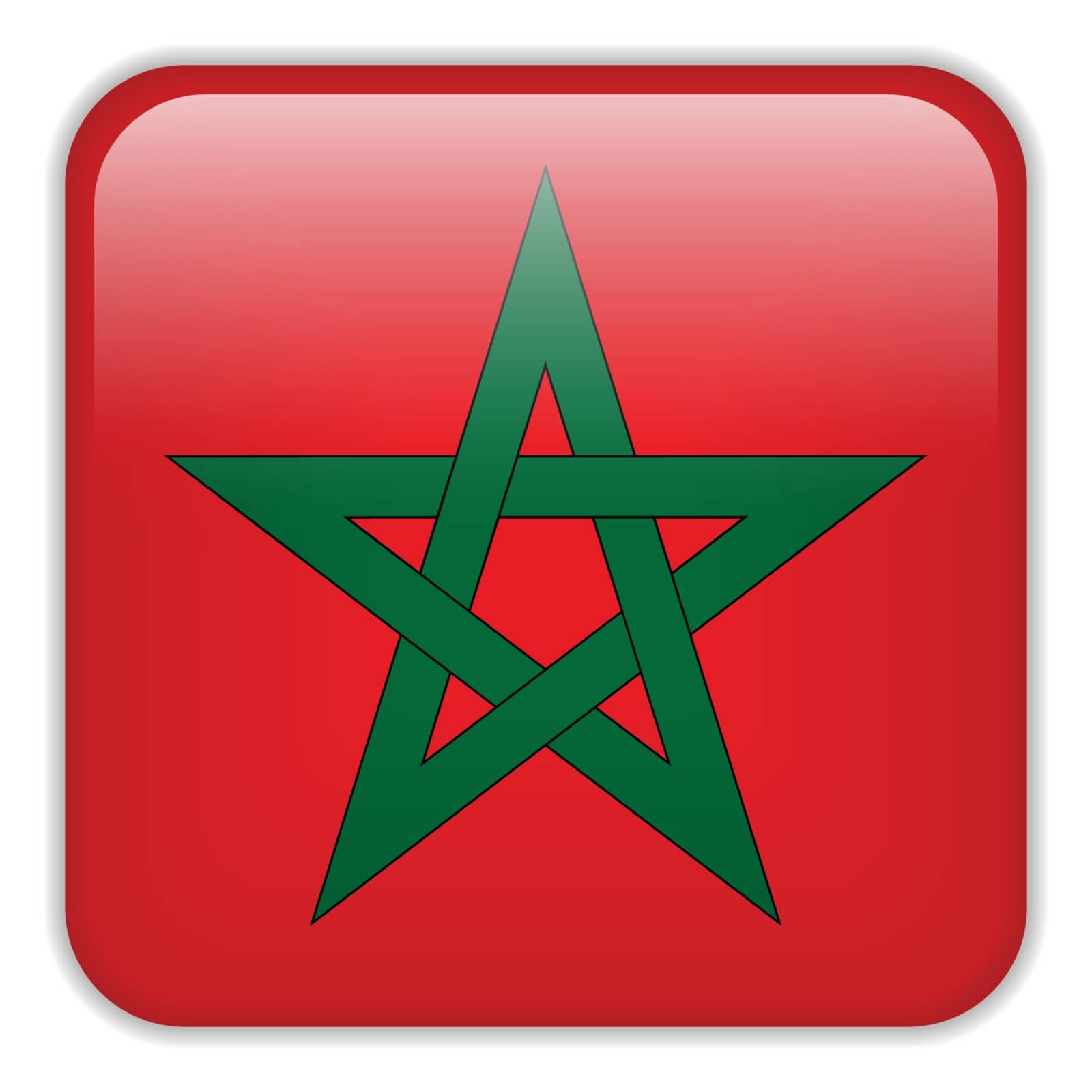 Vector - Morocco Flag Smartphone Application Square Buttons