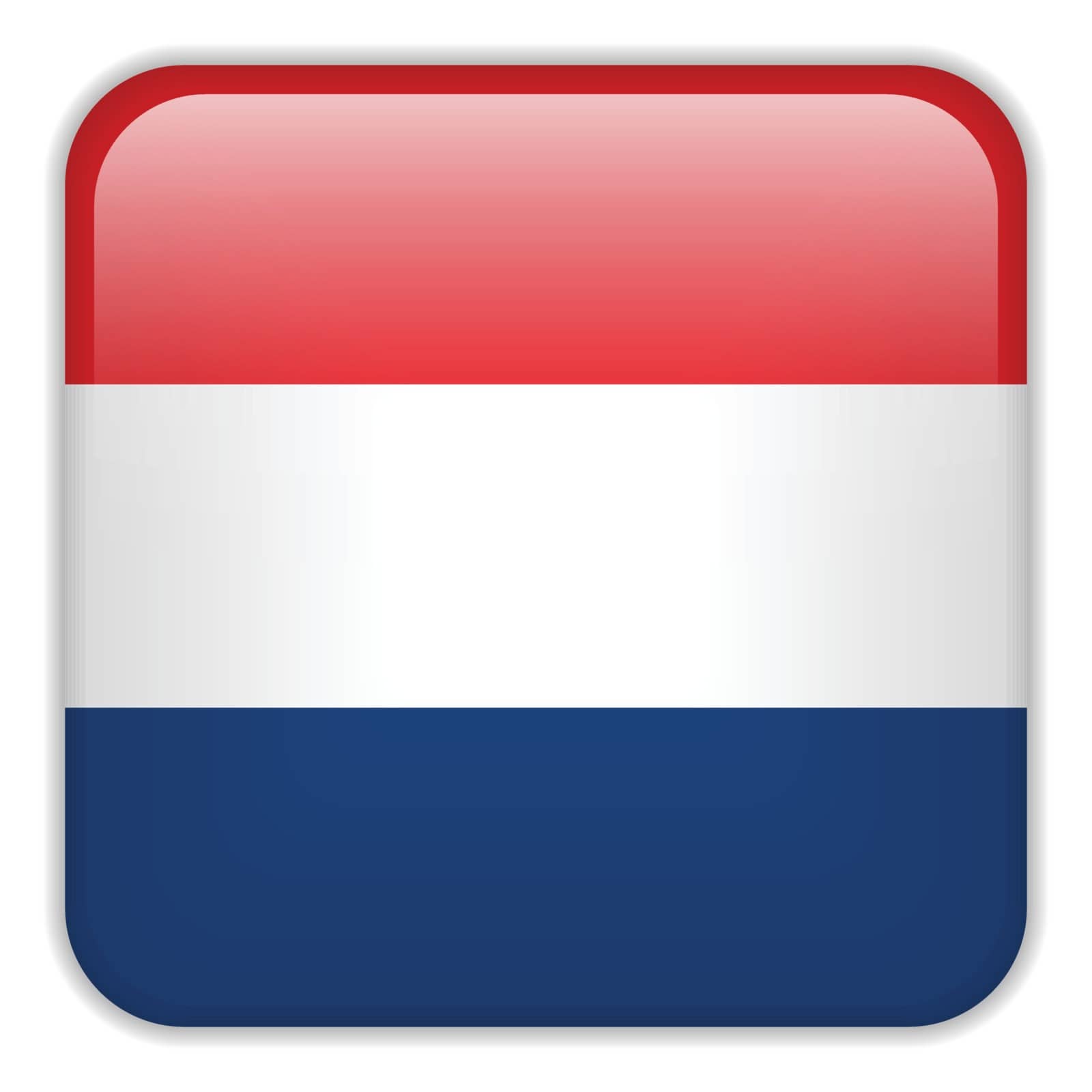 Vector - Netherlands Flag Smartphone Application Square Buttons