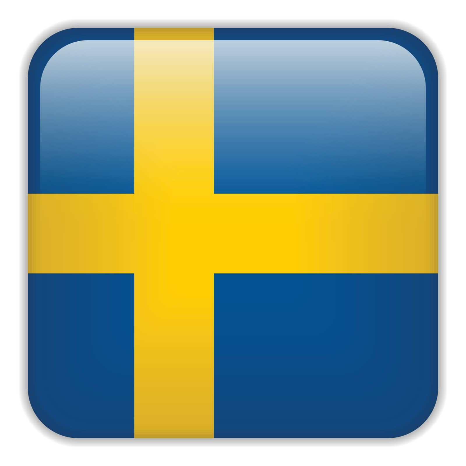 Vector - Sweden Flag Smartphone Application Square Buttons