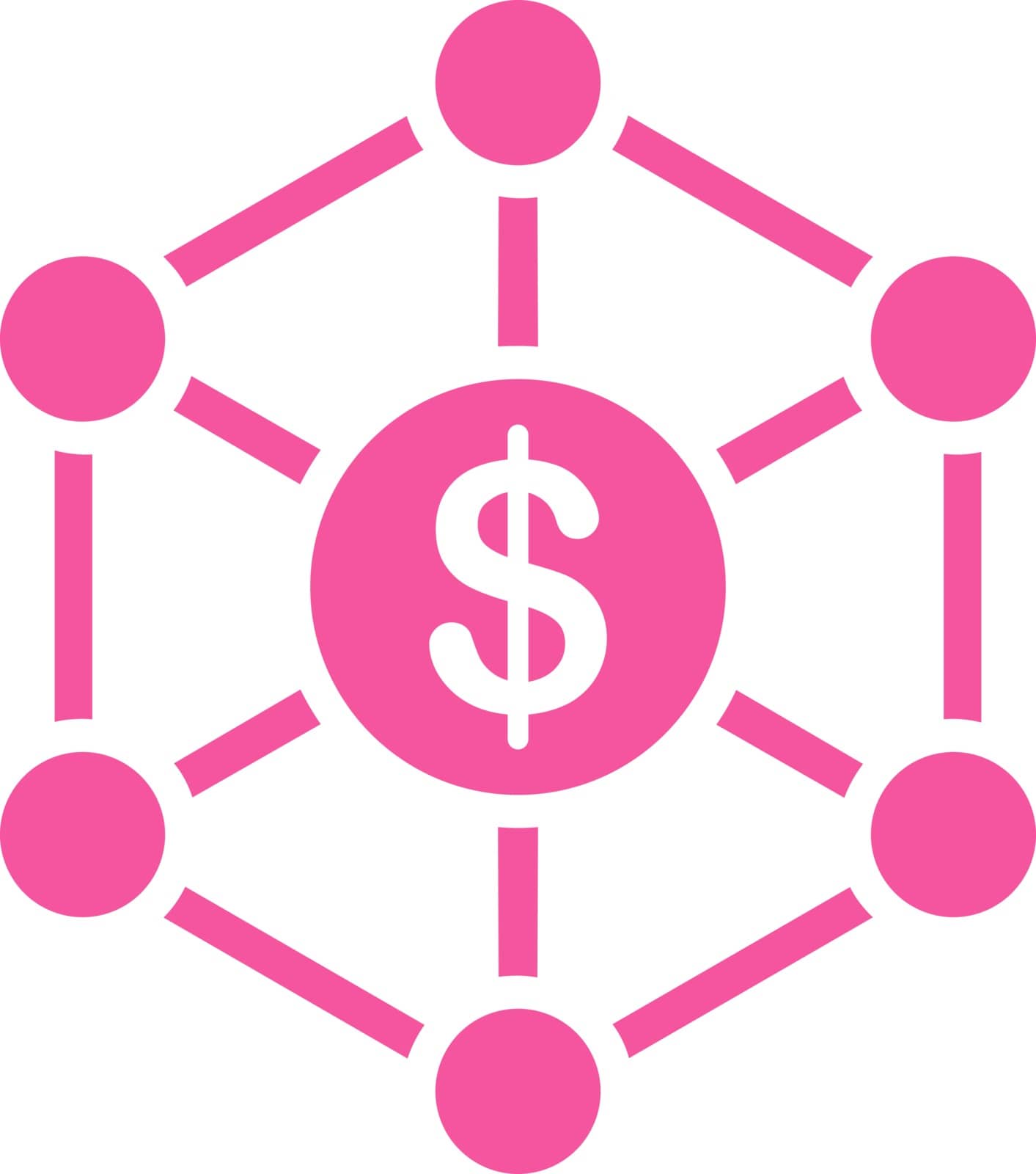 Scheme icon. This flat vector symbol uses pink color, rounded angles, and isolated on a white background.