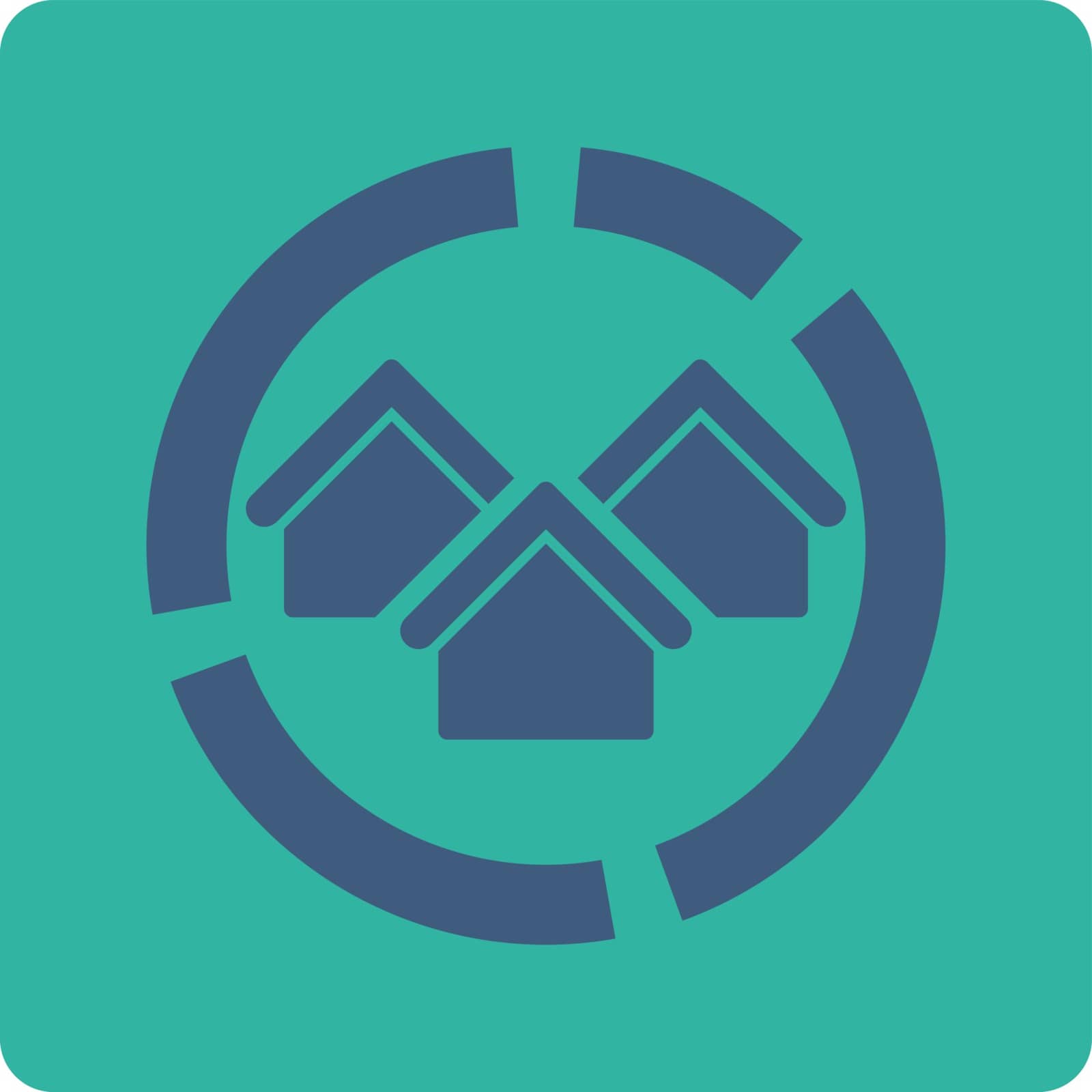 Realty diagram icon by ahasoft