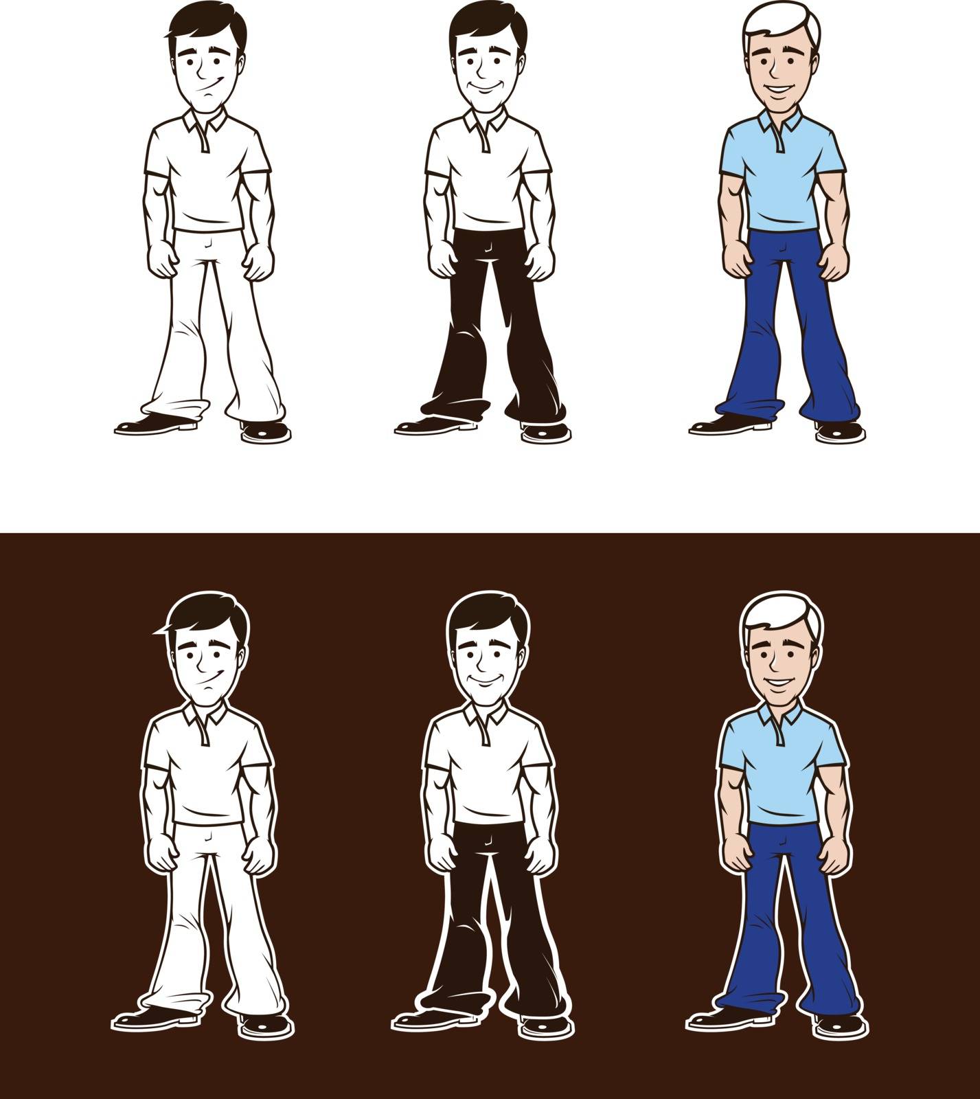 Set of man characters, eps10 vector format