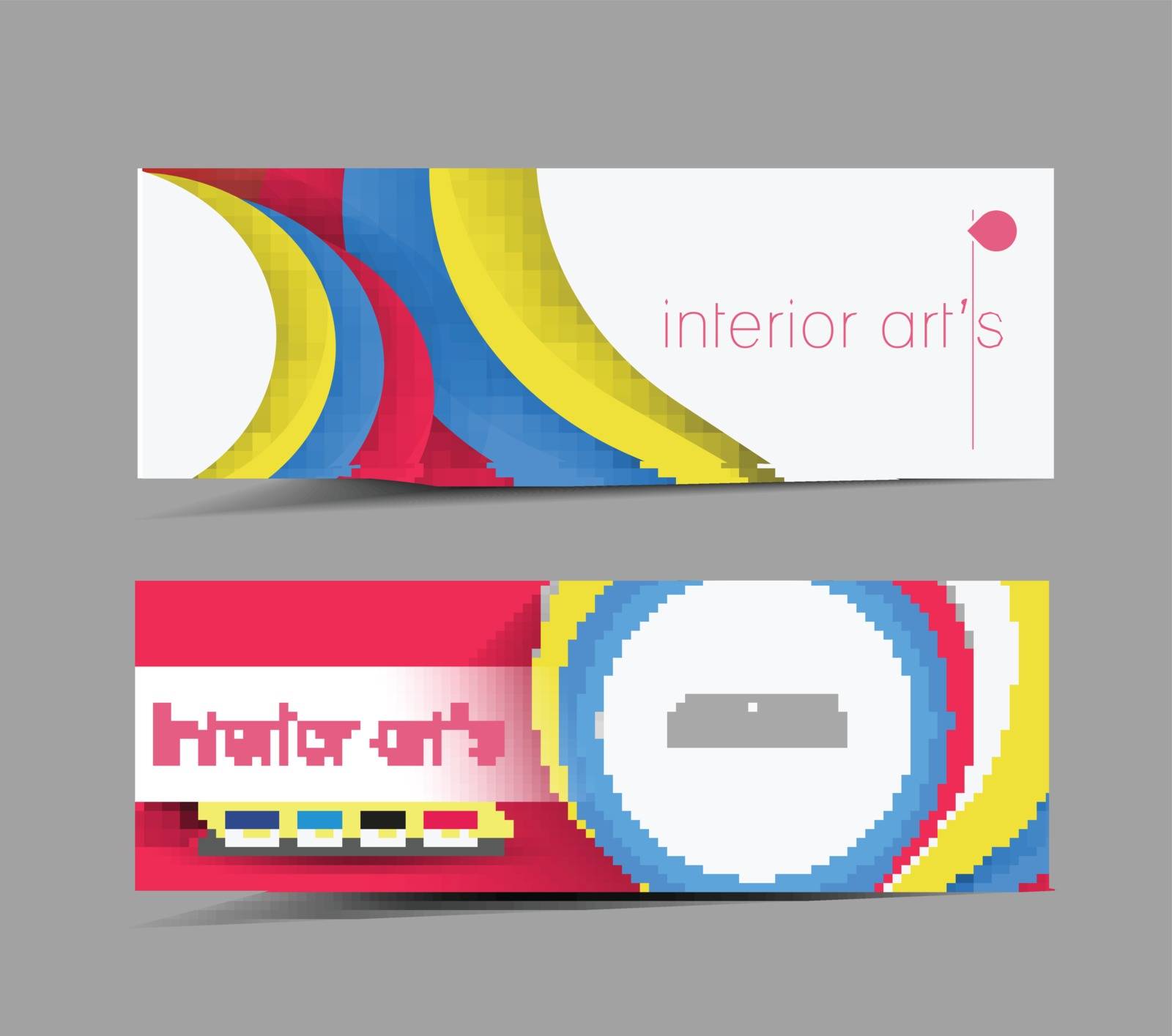 Set of abstract and colorful banners.