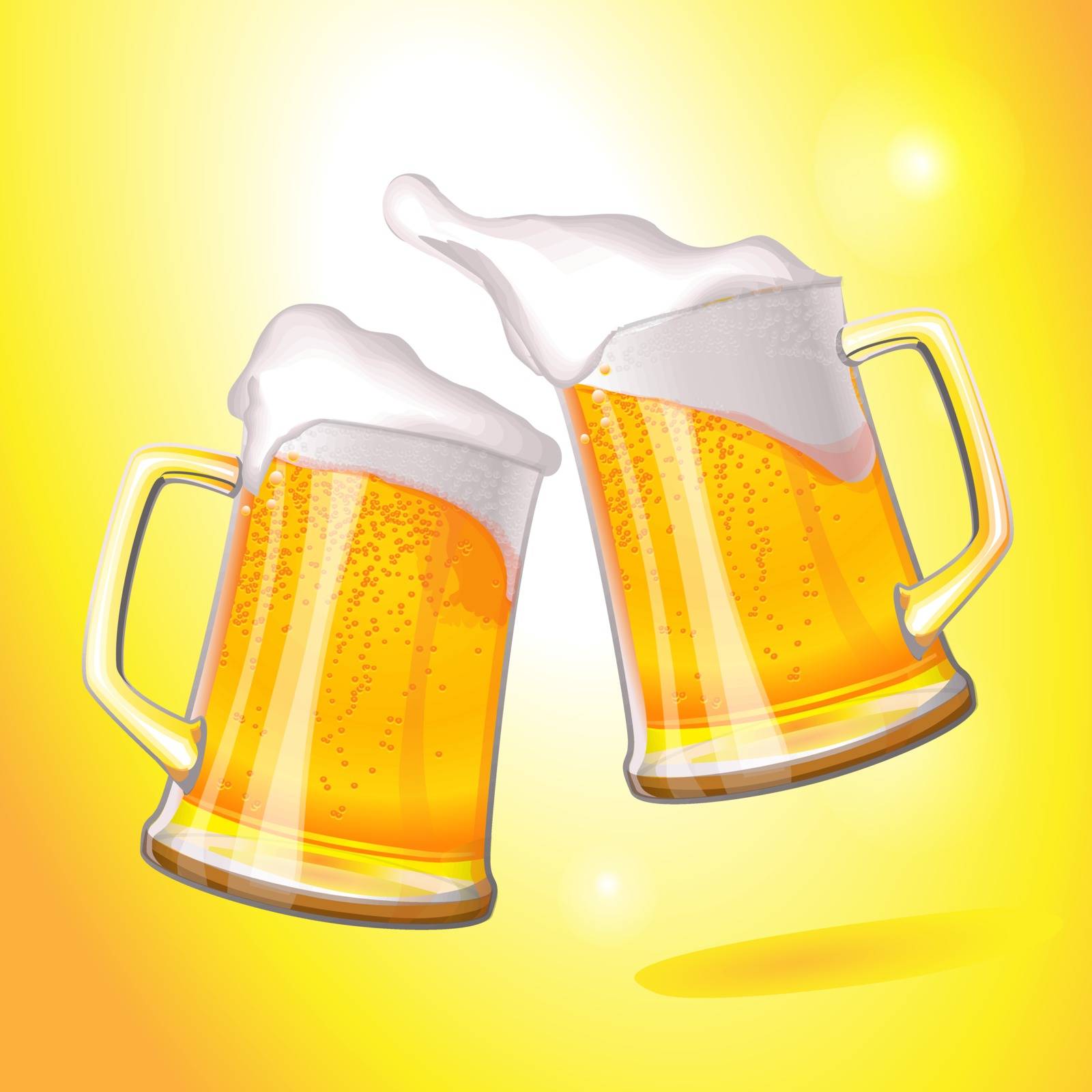 Colorful beer background in this illustration