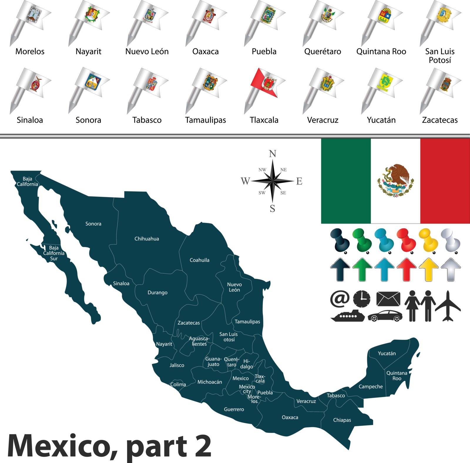 Map of Mexico by sateda
