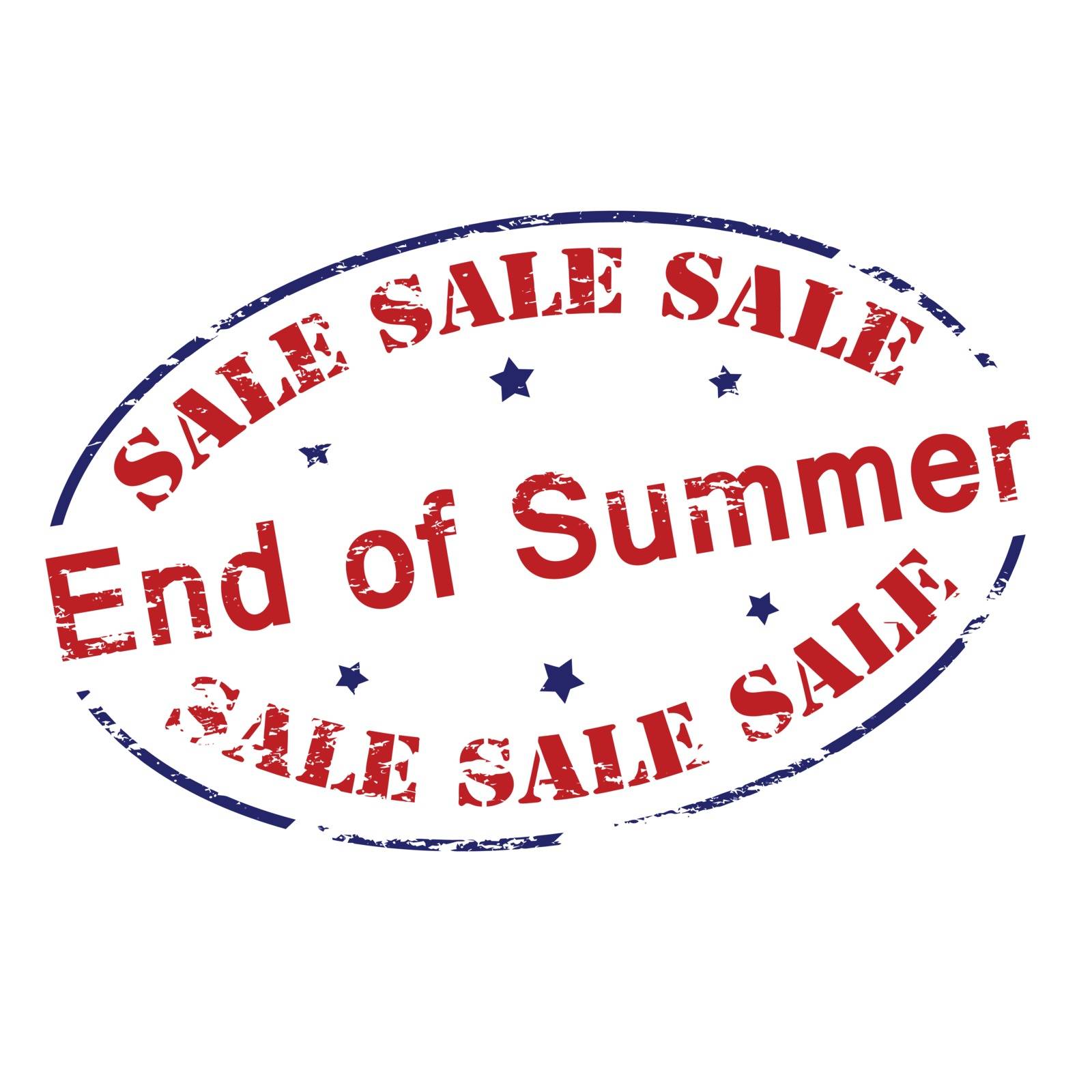 Rubber stamp with text sale end of Summer inside, vector illustration