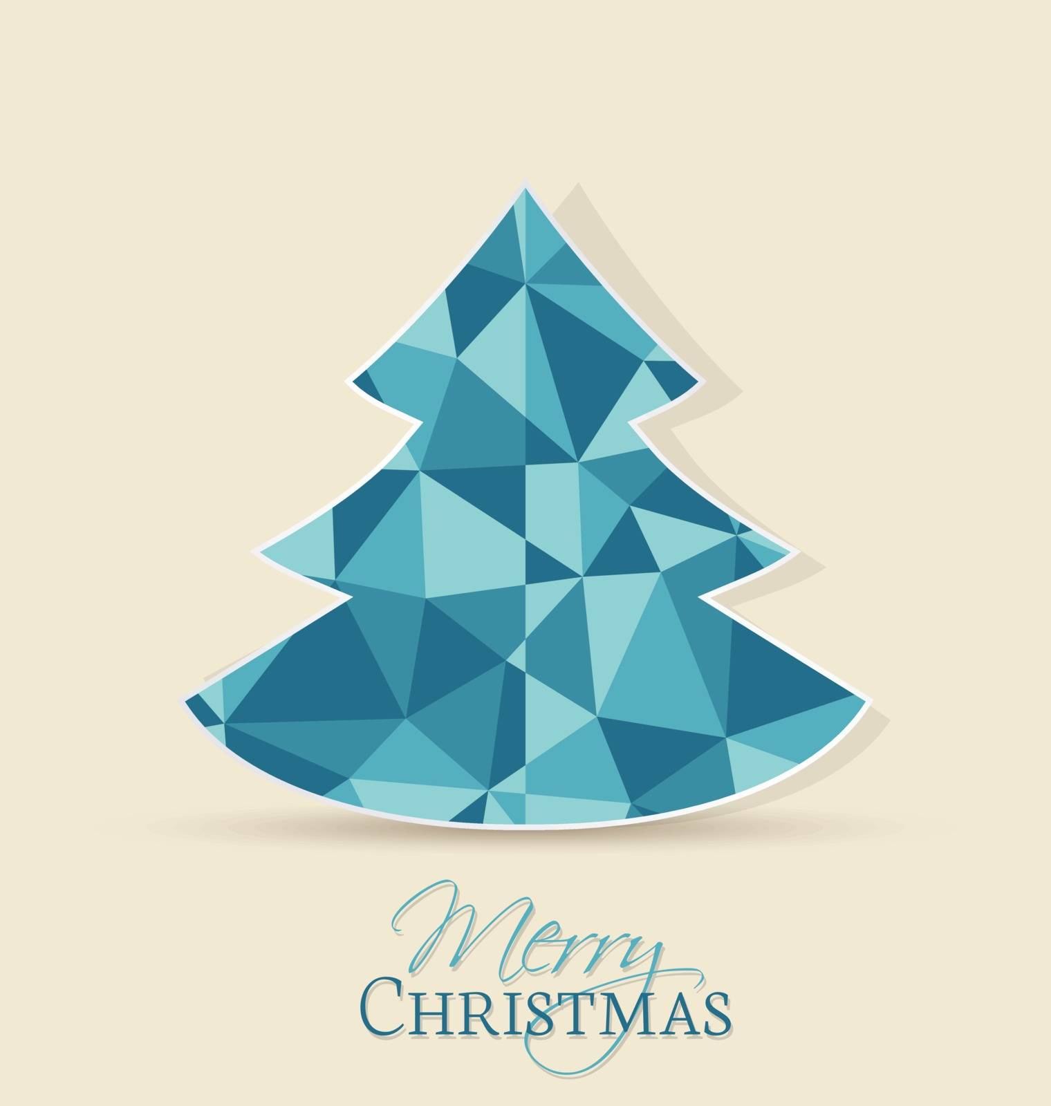 Vector Christmas tree on a light background