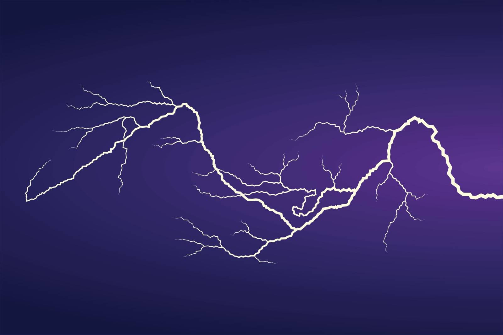 Single horizontal lightning by kornilov