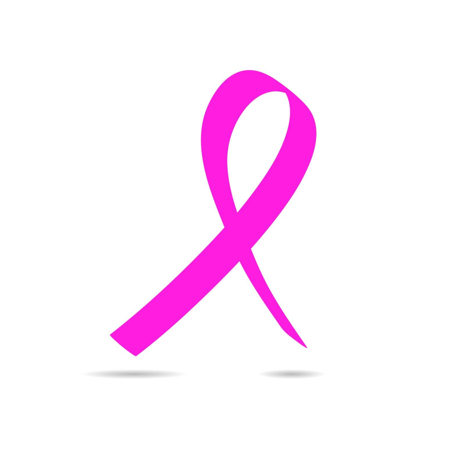 Pink ribbon symbol Breast Cancer Awareness Month