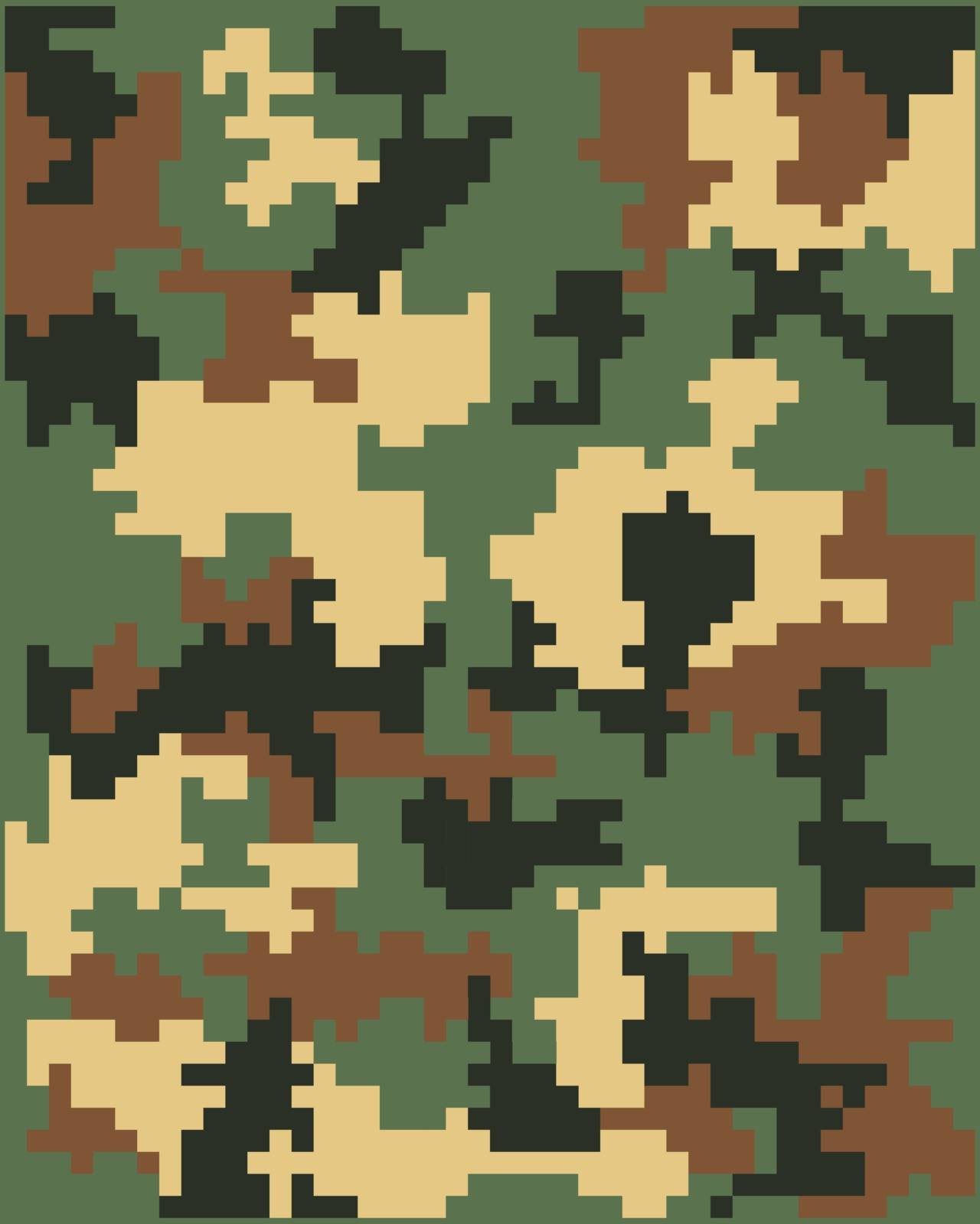 Digital camouflage seamless pattern, vector