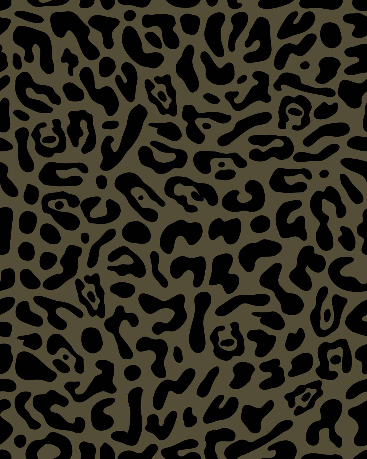 Black seamless pattern of leopard skin, vector