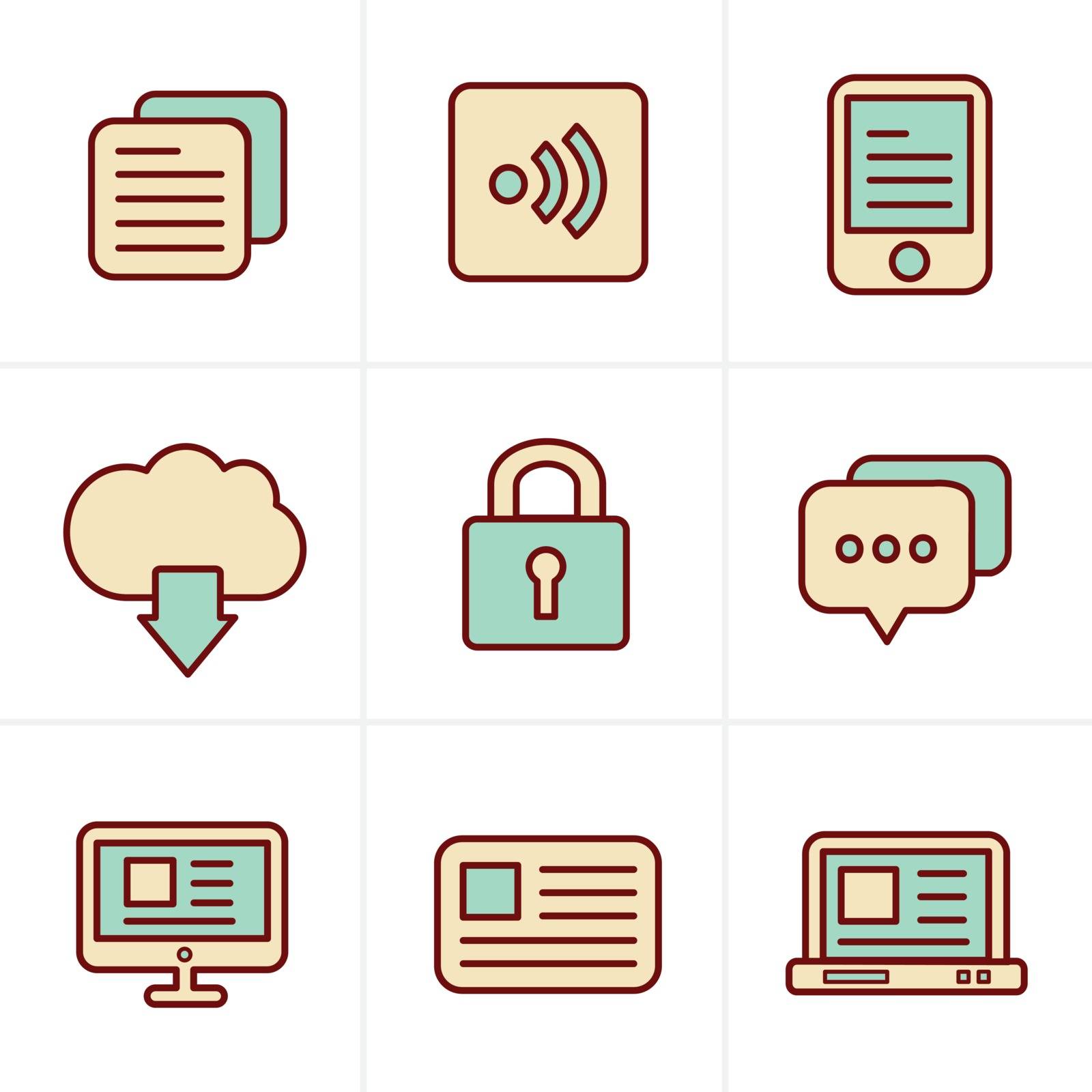 Icons Style  Website Icons Set, Vector Design