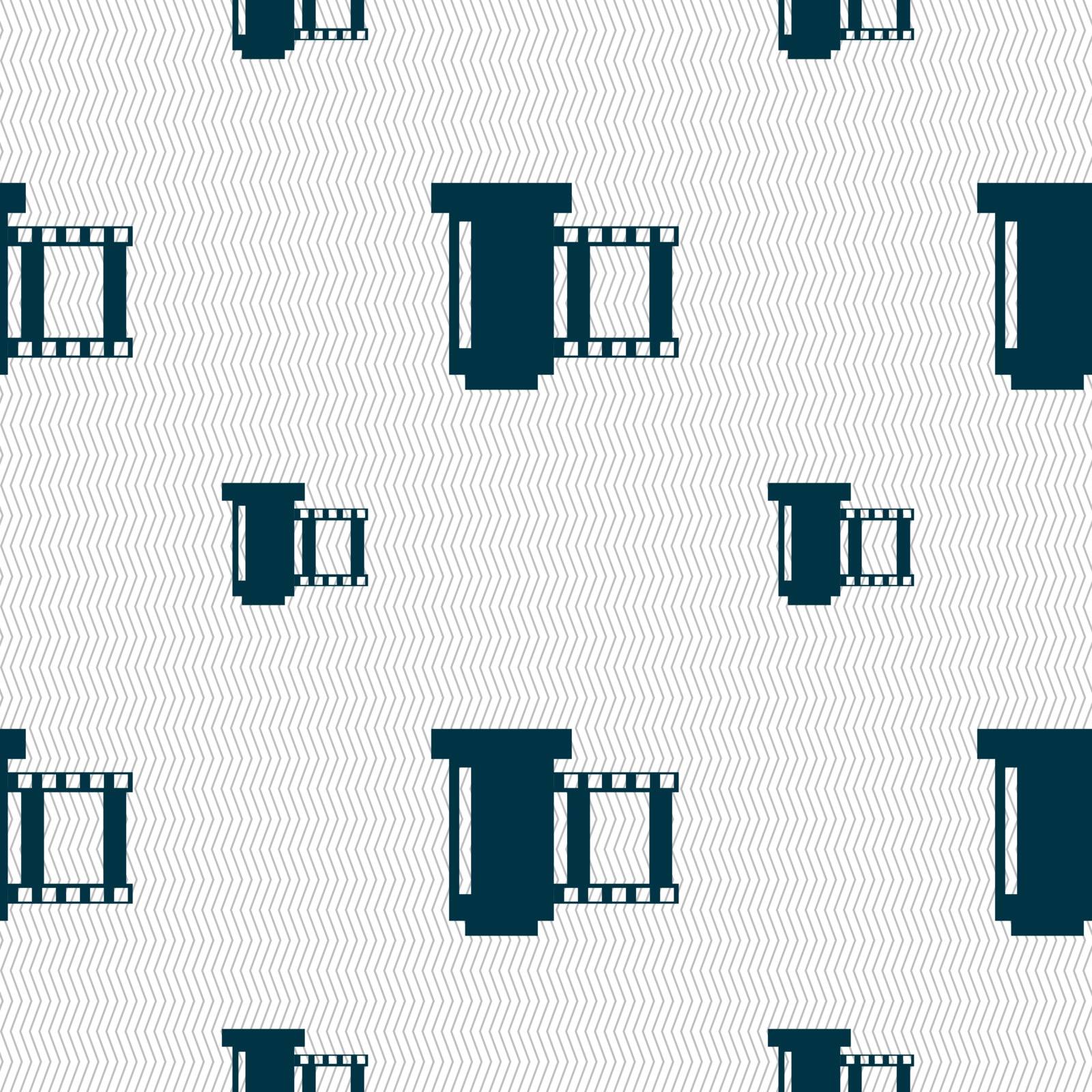 negative films icon symbol. Seamless pattern with geometric texture. Vector by serhii_lohvyniuk