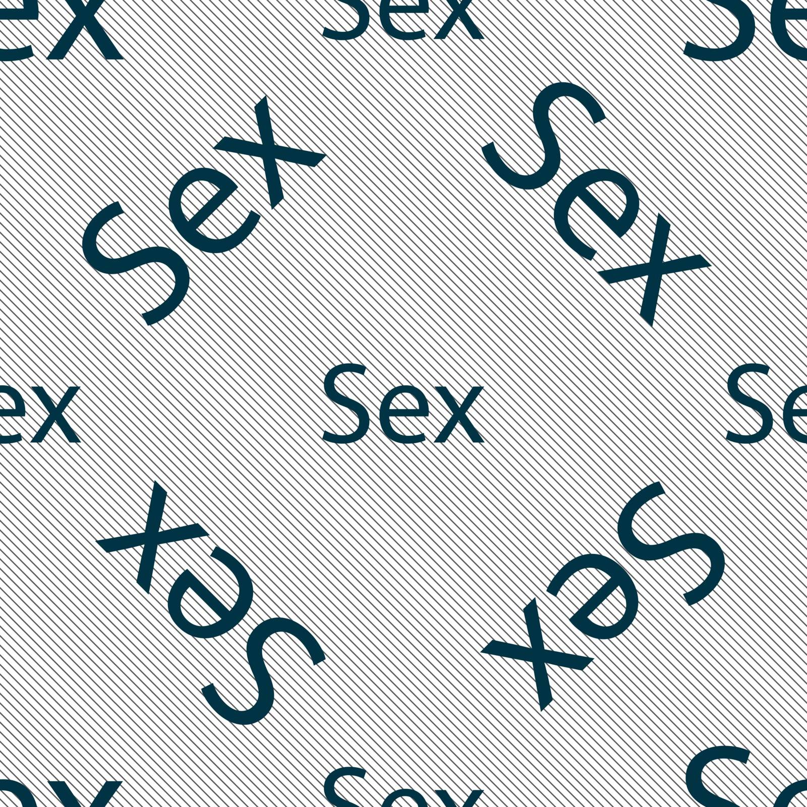 Safe love sign icon. Safe sex symbol. Seamless pattern with geometric texture. Vector by serhii_lohvyniuk