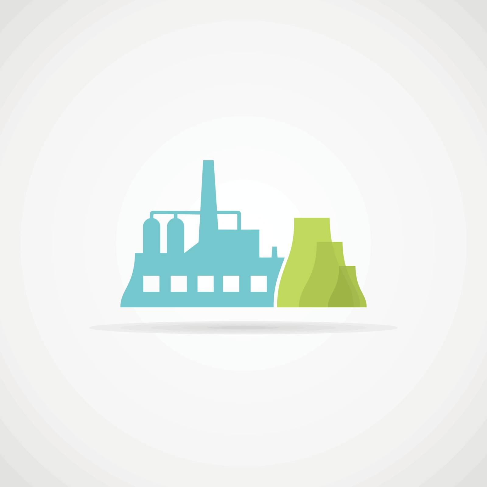 The industrial factory. Vector illustration