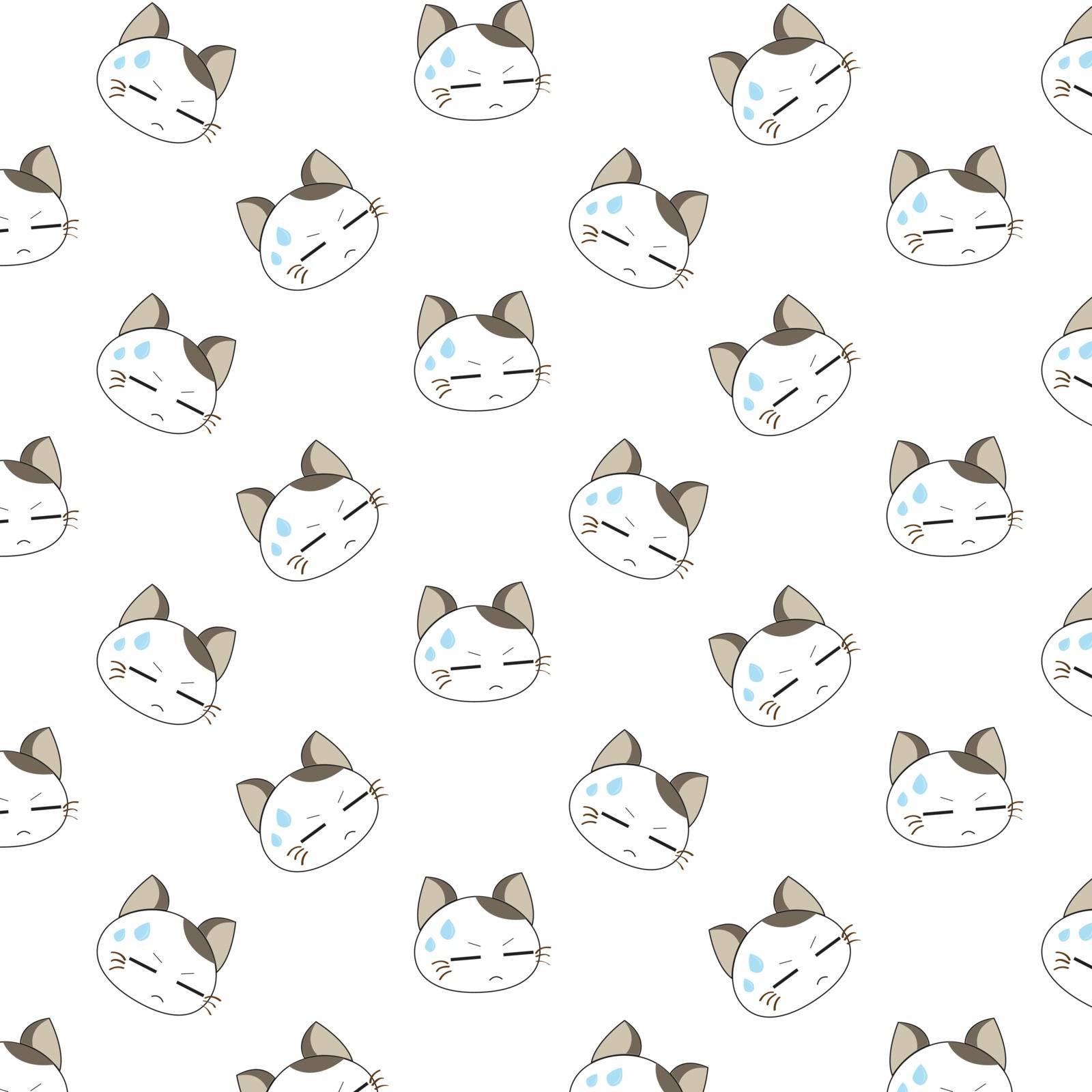 Cute Cartoon Cats Pattern. by doraclub