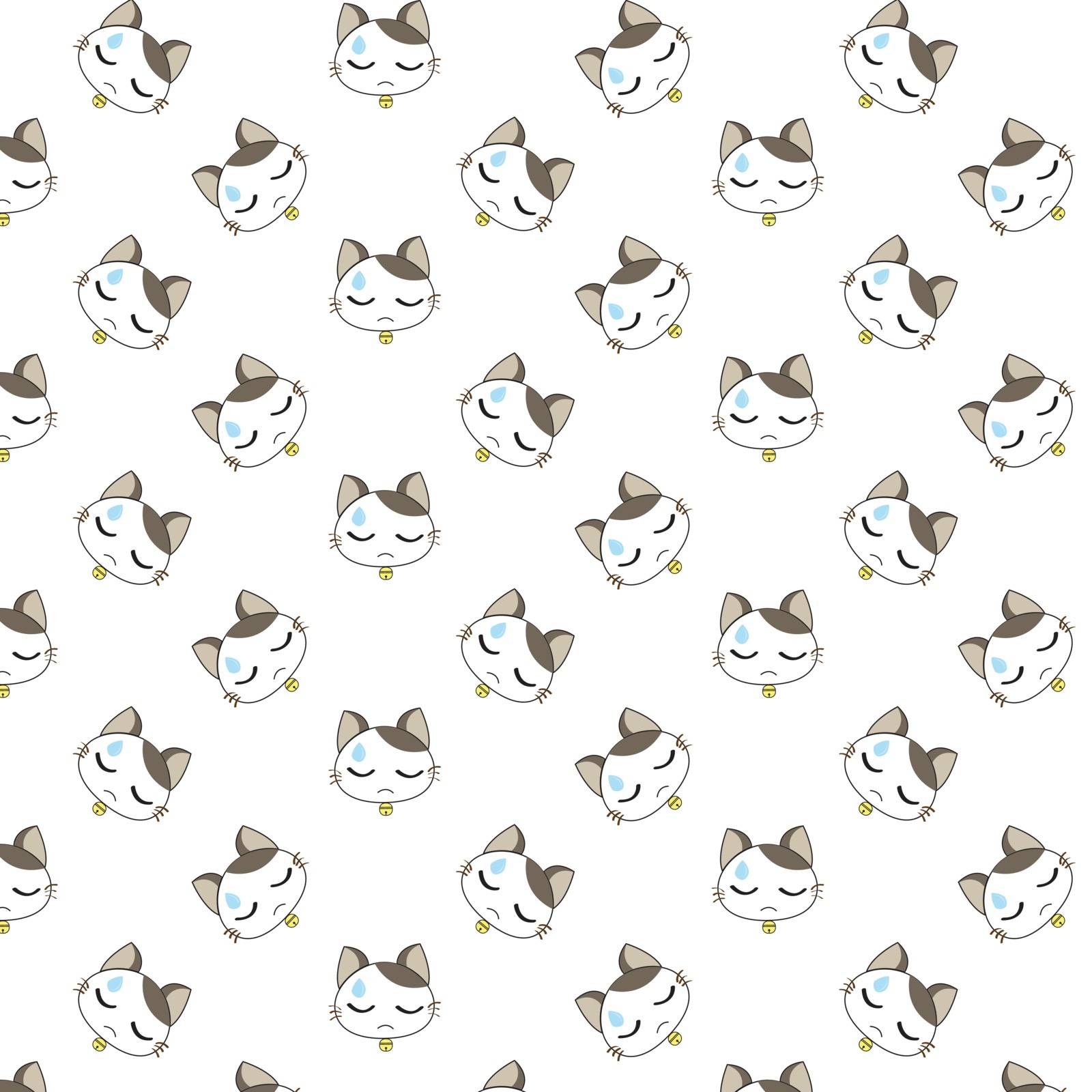 Cute Cartoon Cats Pattern. by doraclub