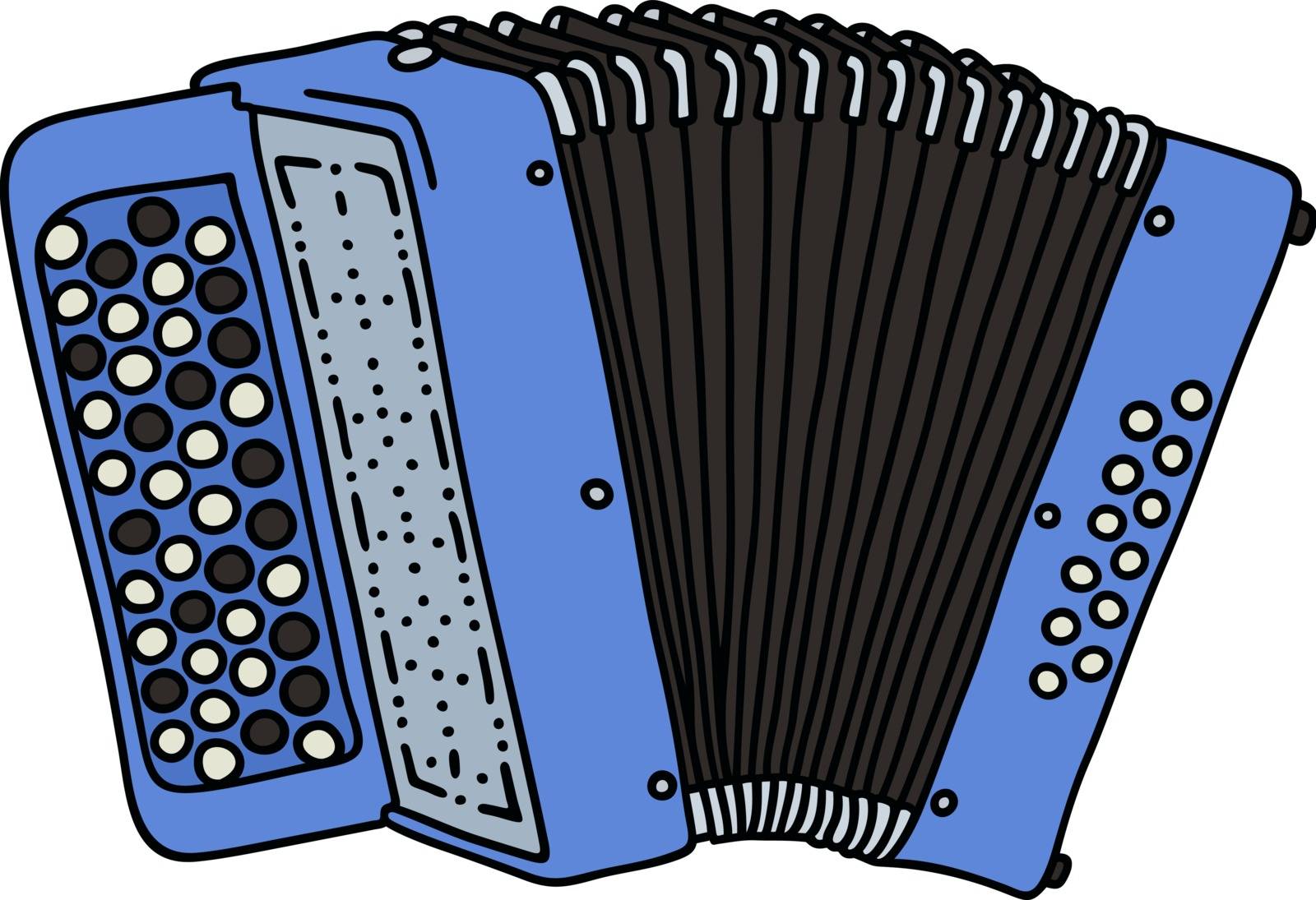 Classic blue accordion by vostal