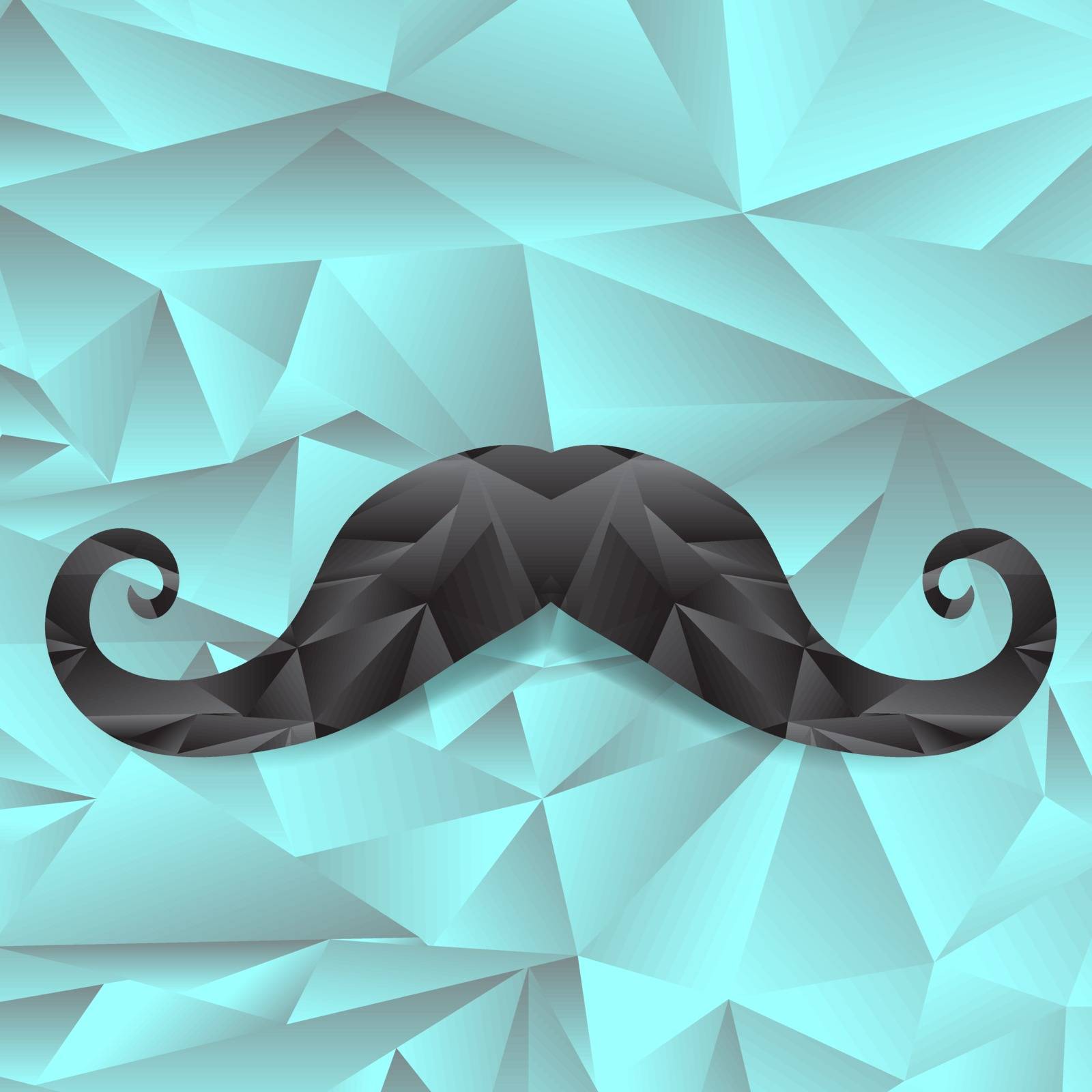 Black Polygonal Mustache by valeo5