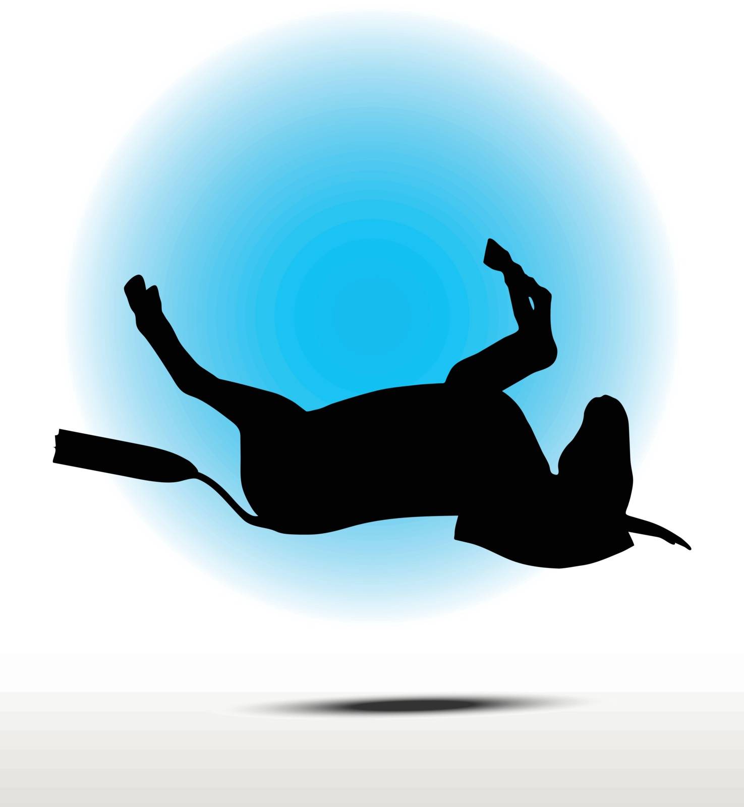 Vector Image, donkey silhouette, in falling pose, isolated on white background
