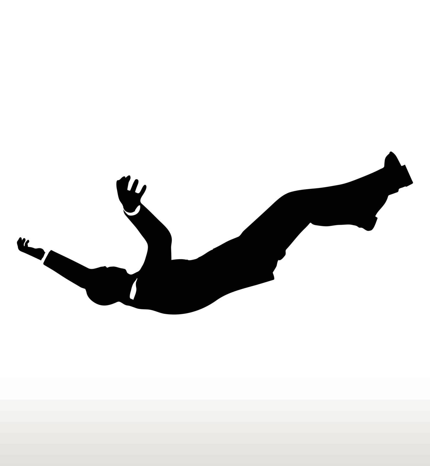 silhouette of businessman falling by Istanbul2009