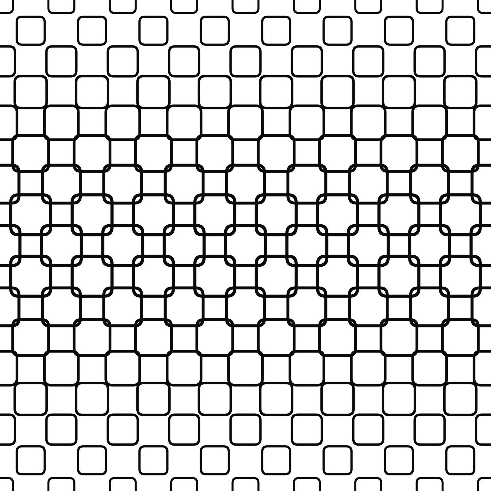 Repeating monochrome rounded square pattern design by davidzydd