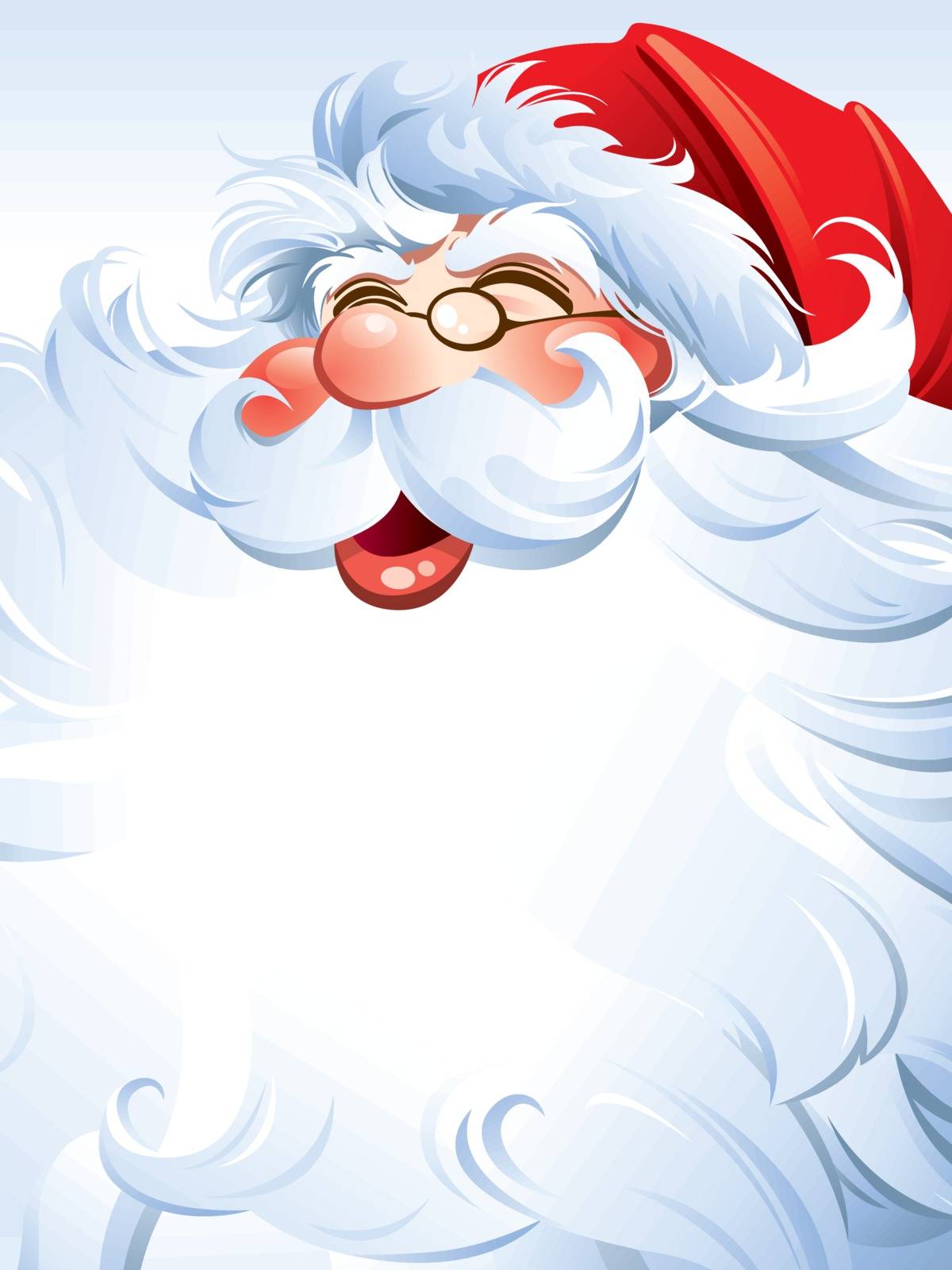 Ho ho ho! Merry Christmas! Santa Claus portrait with copy space