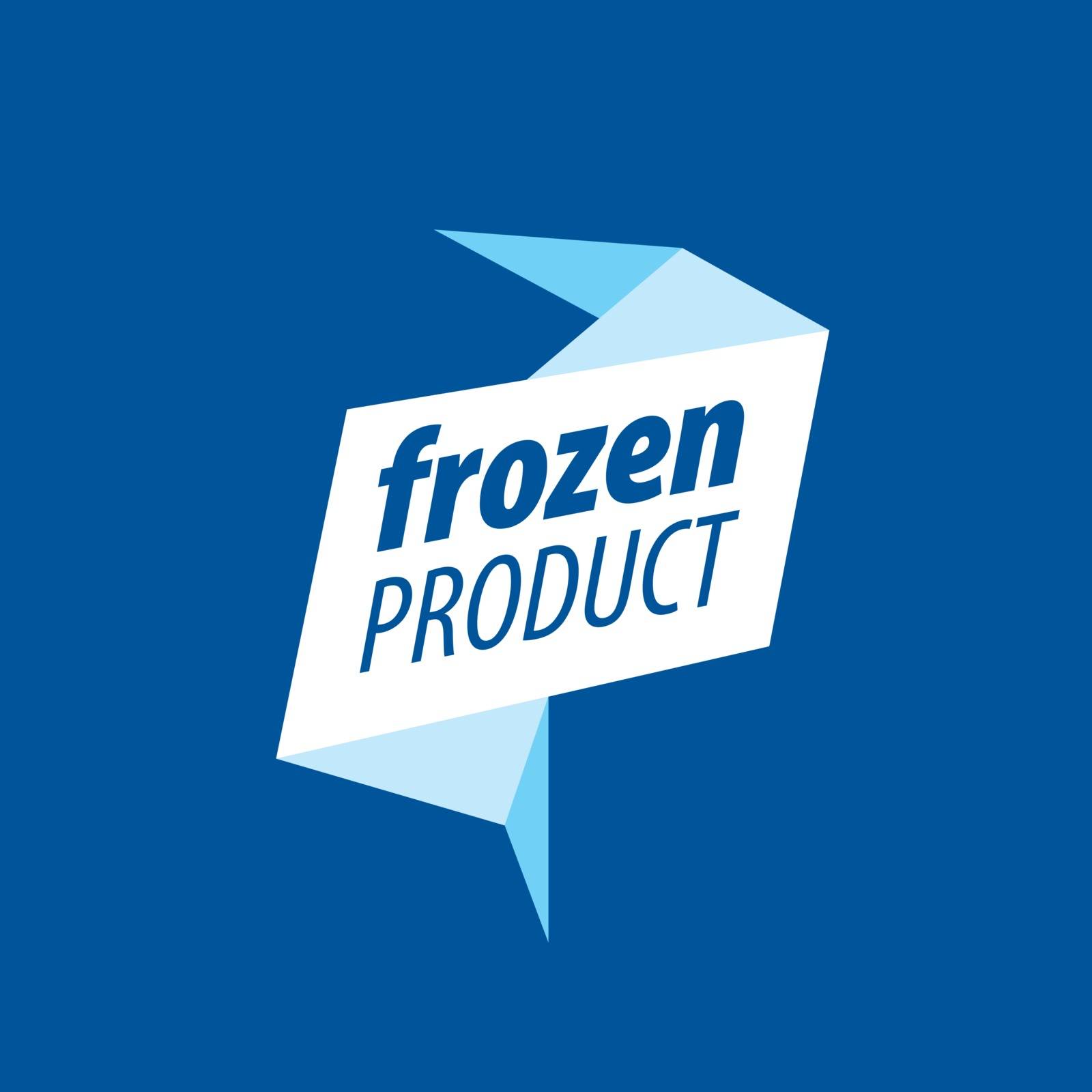 Abstract vector logo for frozen products. Design element