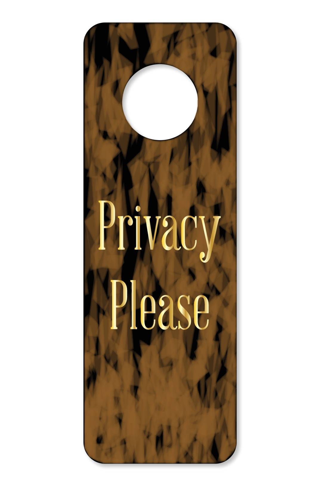 A door knob sign with the legend privacy please