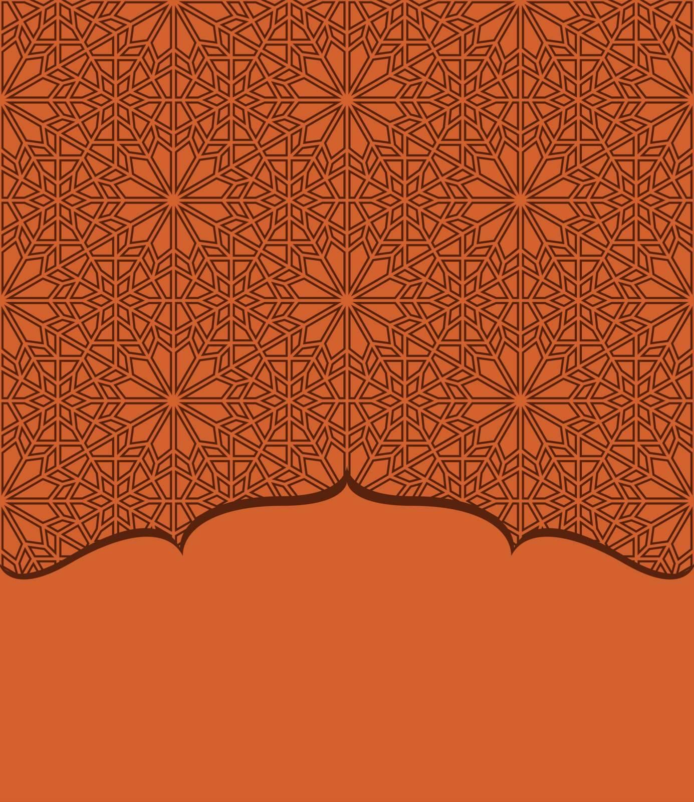 Graphic border in design Eastern style, Vector