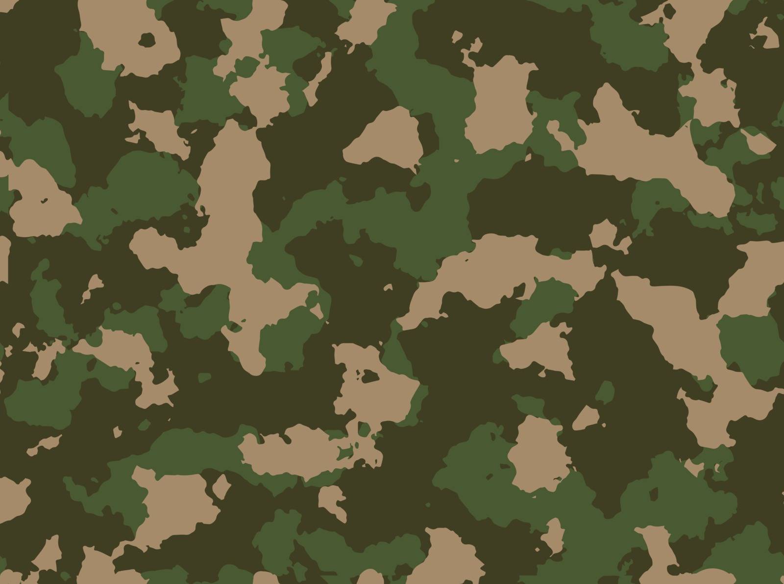 Seamless woodland camo pattern vector. by Tflex