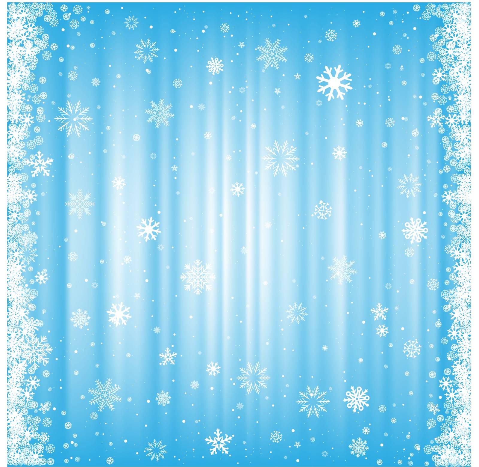 The falling snow on the blue striped mesh background