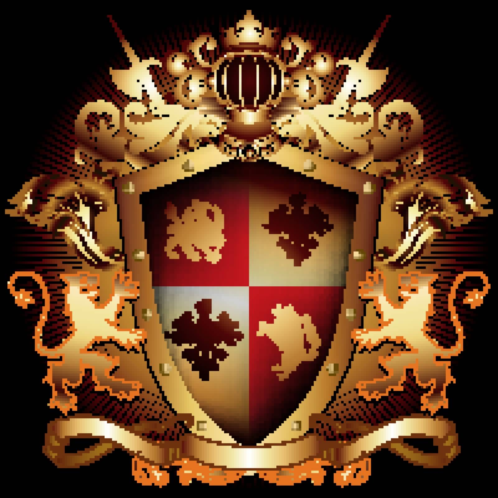 ornamental heraldic shield by kjolak
