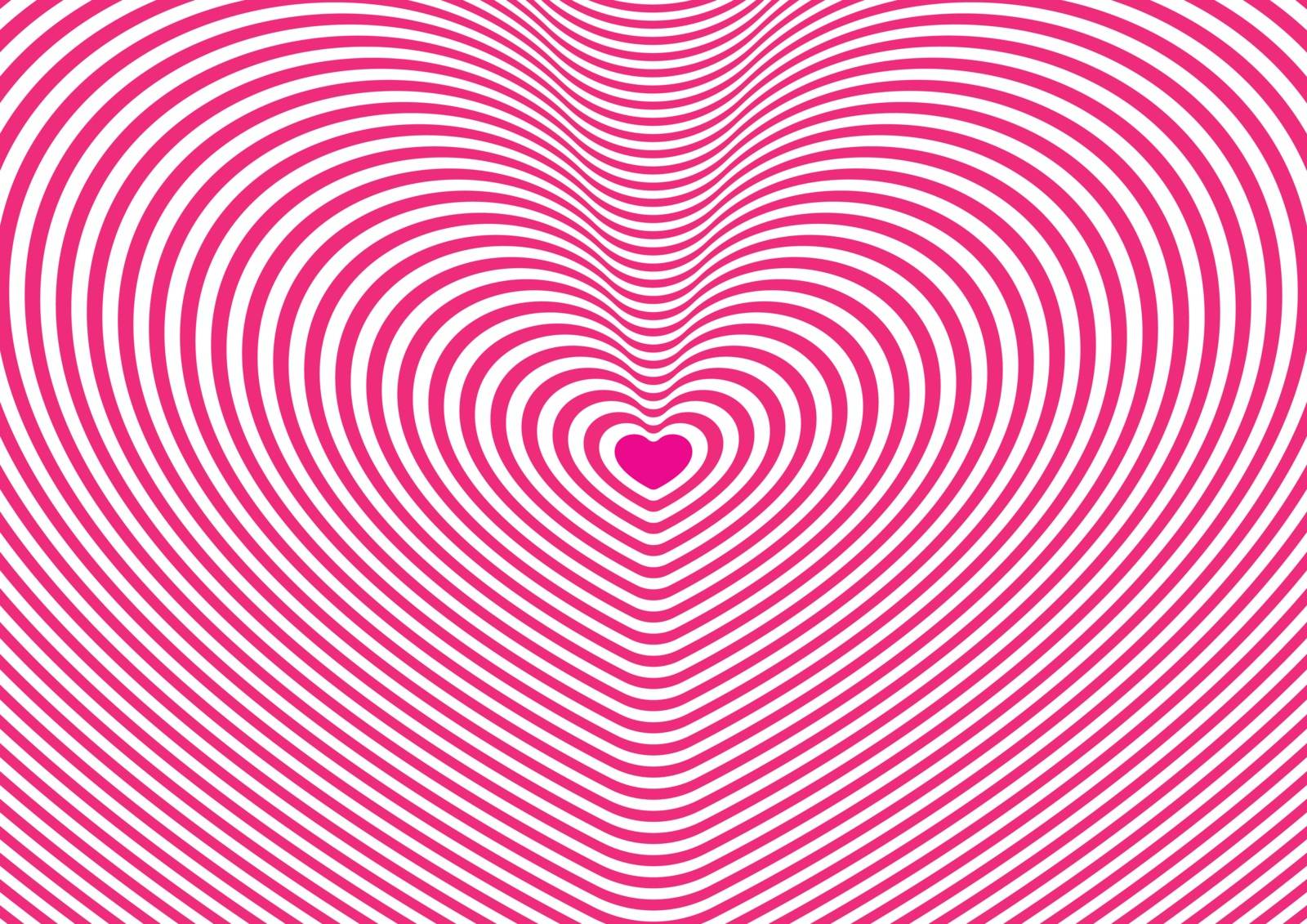 Pink and white heart tunnel wallpaper