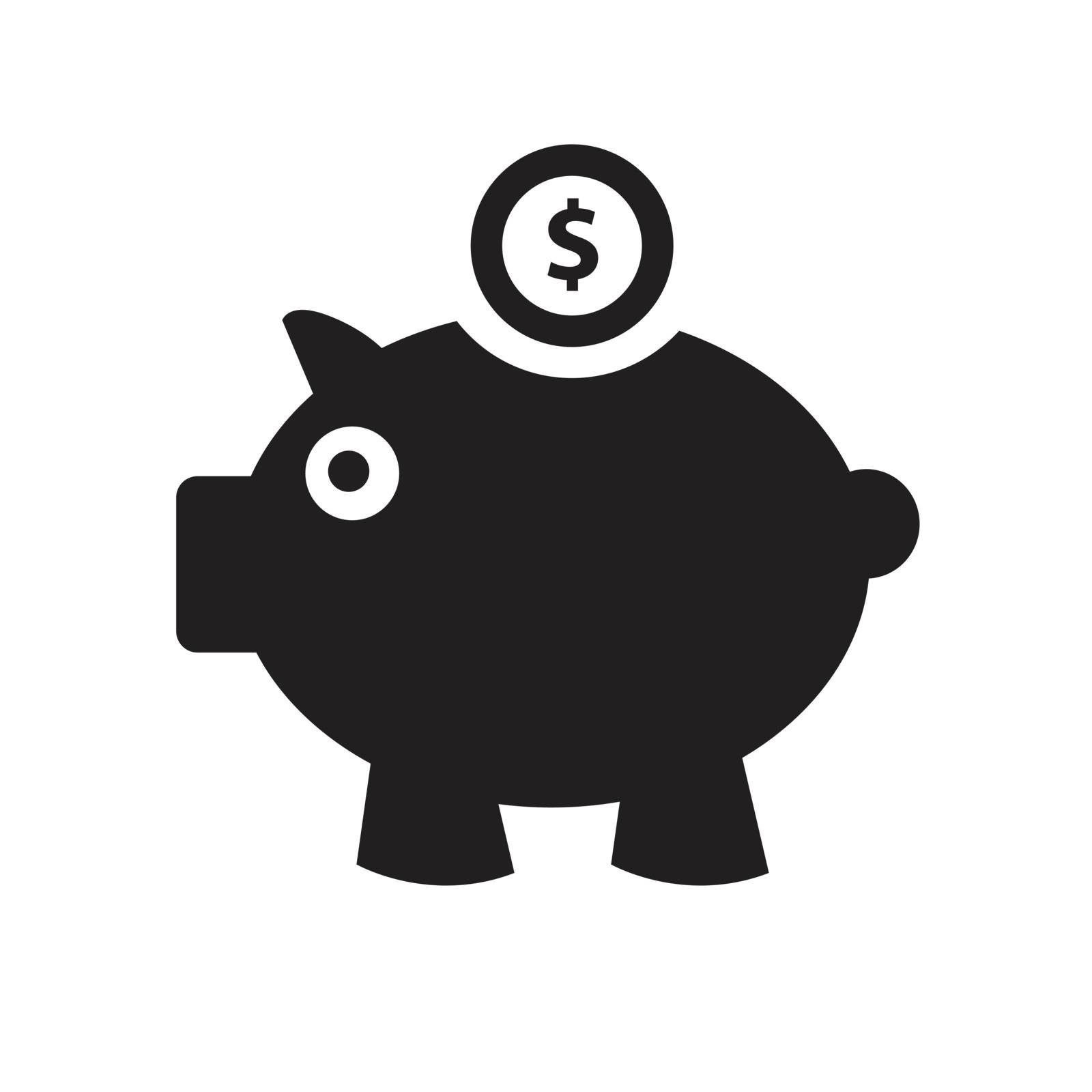 Drops piggy bank icon by iconmama