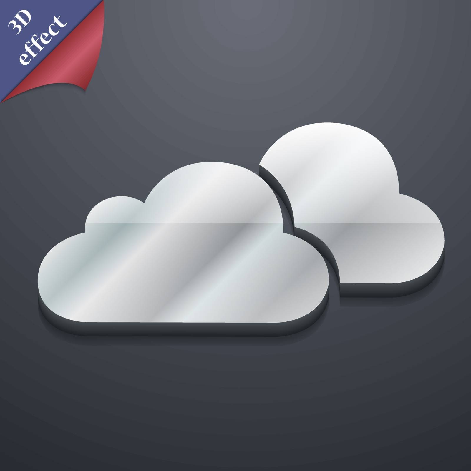 clouds icon symbol. 3D style. Trendy, modern design with space for your text Vector illustration