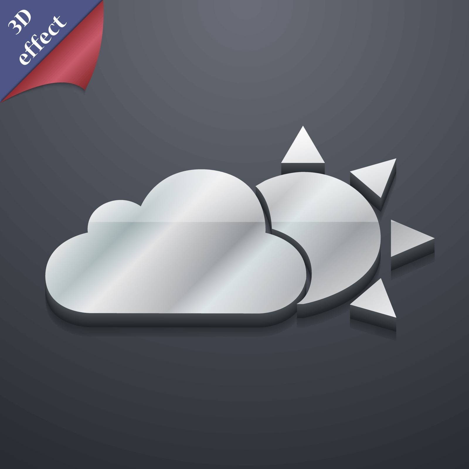 weather icon symbol. 3D style. Trendy, modern design with space for your text Vector illustration