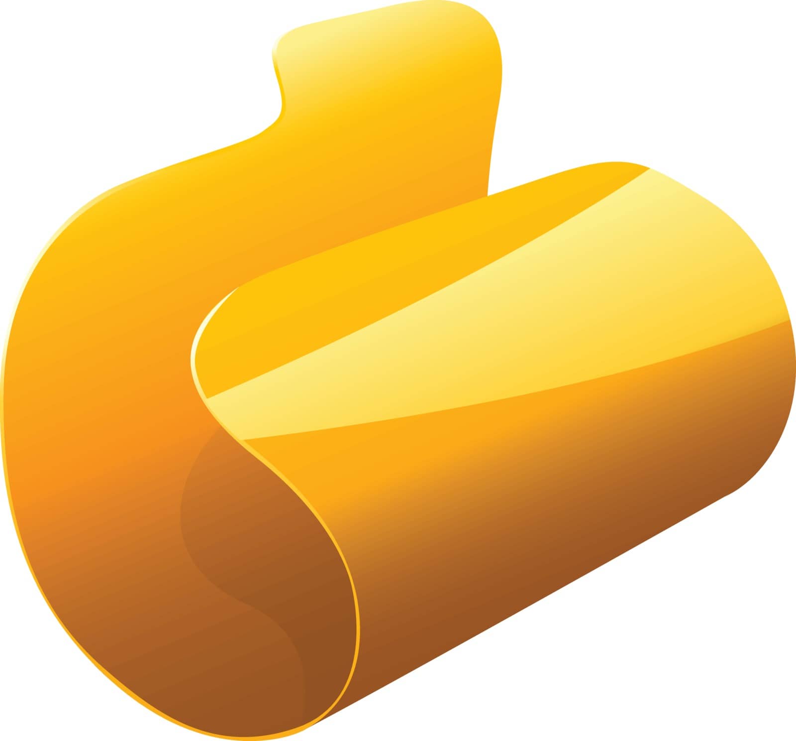 Yellow file folder icon isolated on white