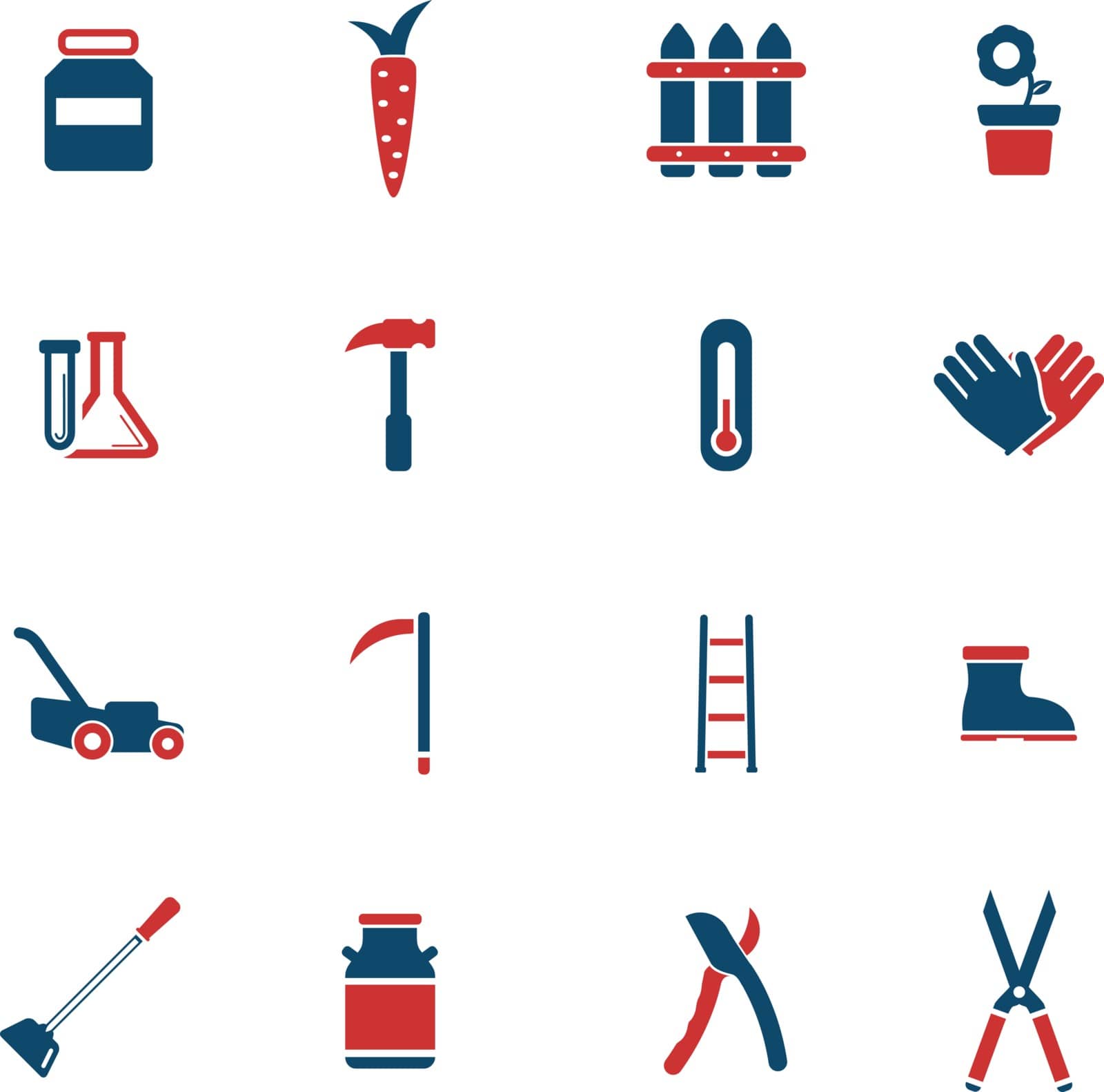 Garden tools simply icons by ayax