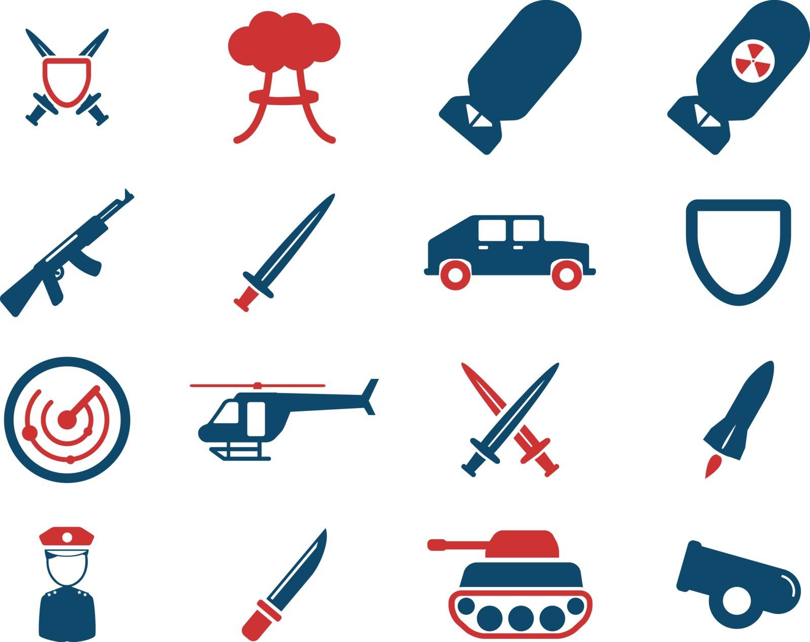 Military simply icons by ayax