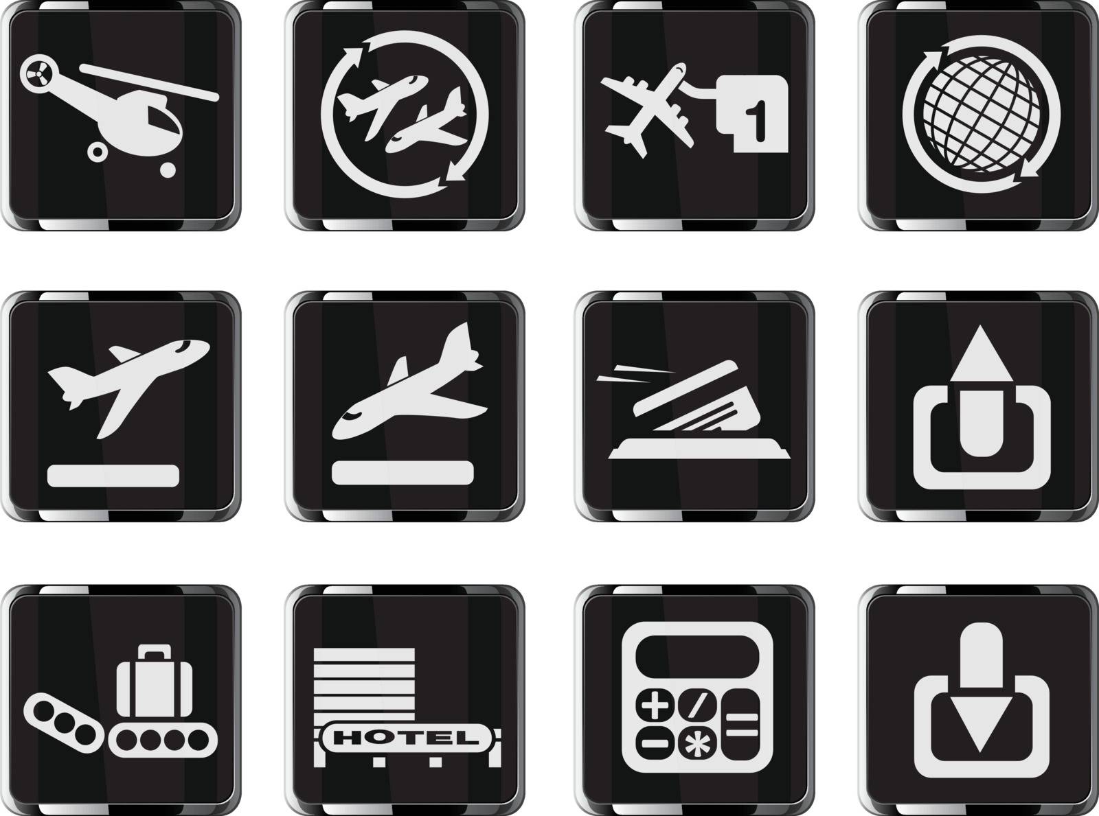 Airport icons by ayax