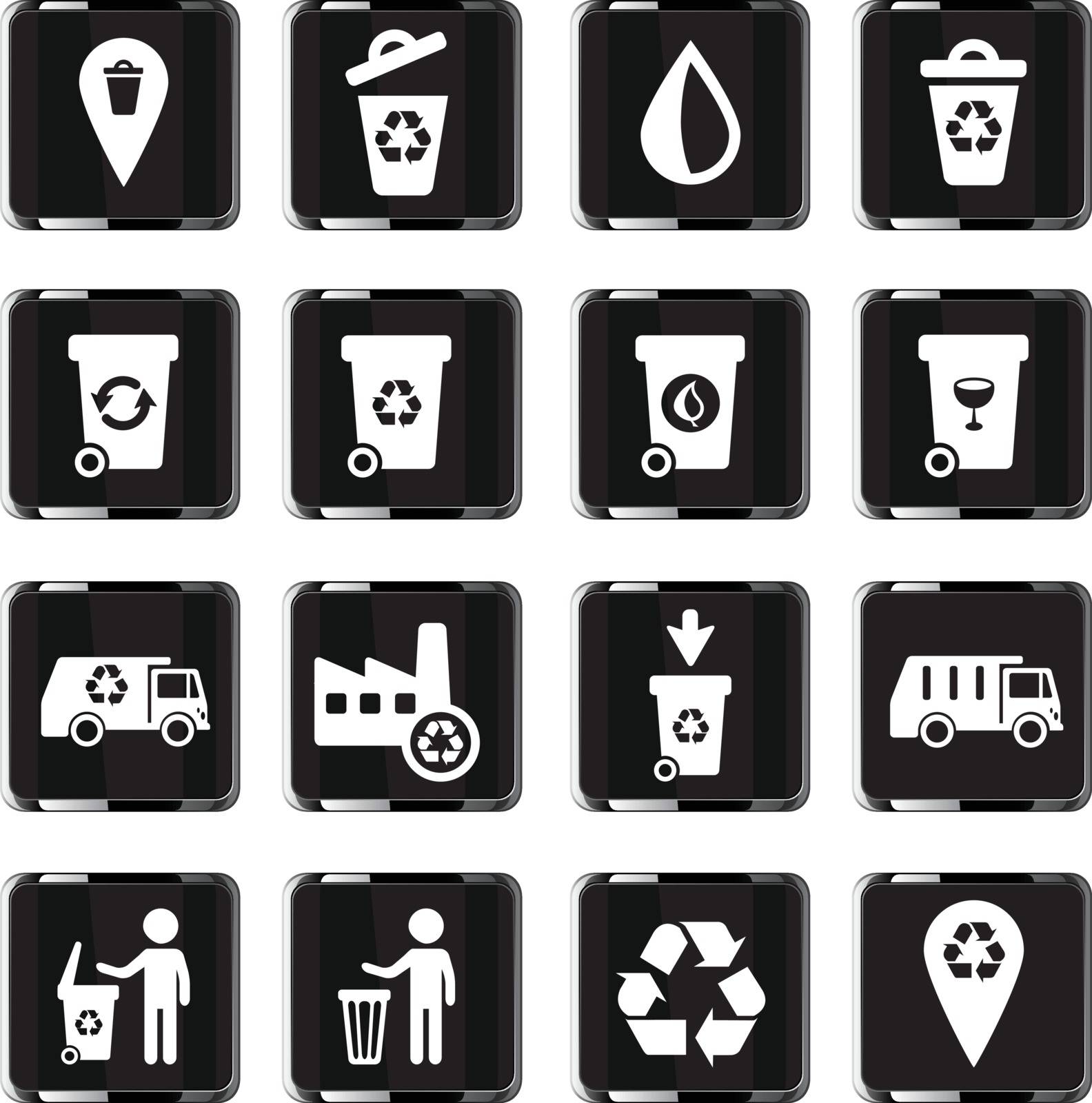 Garbage simply symbol for web icons and user interface