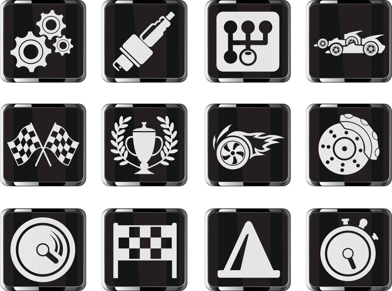 Racing  simply symbols for web and user interface
