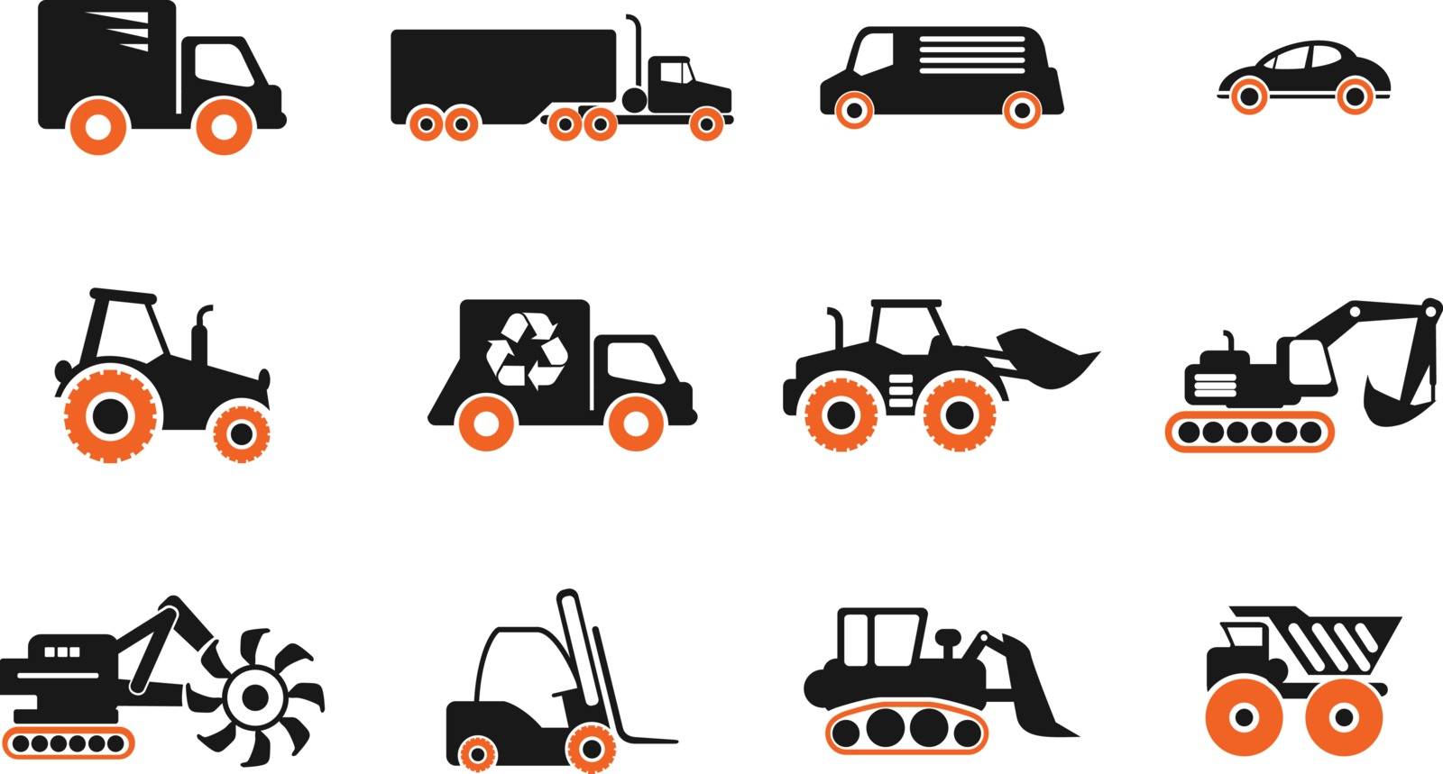 Transportation simply icons for web and user interface