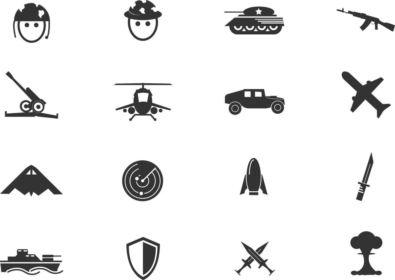 Military and war icons by ayax