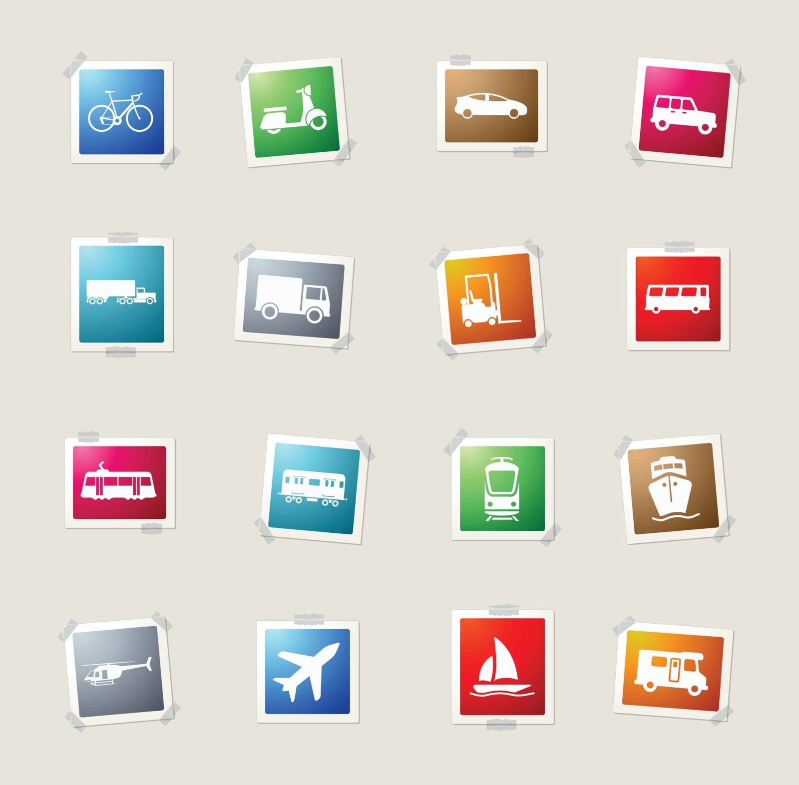 Transportation  vector icons for web sites and user interface