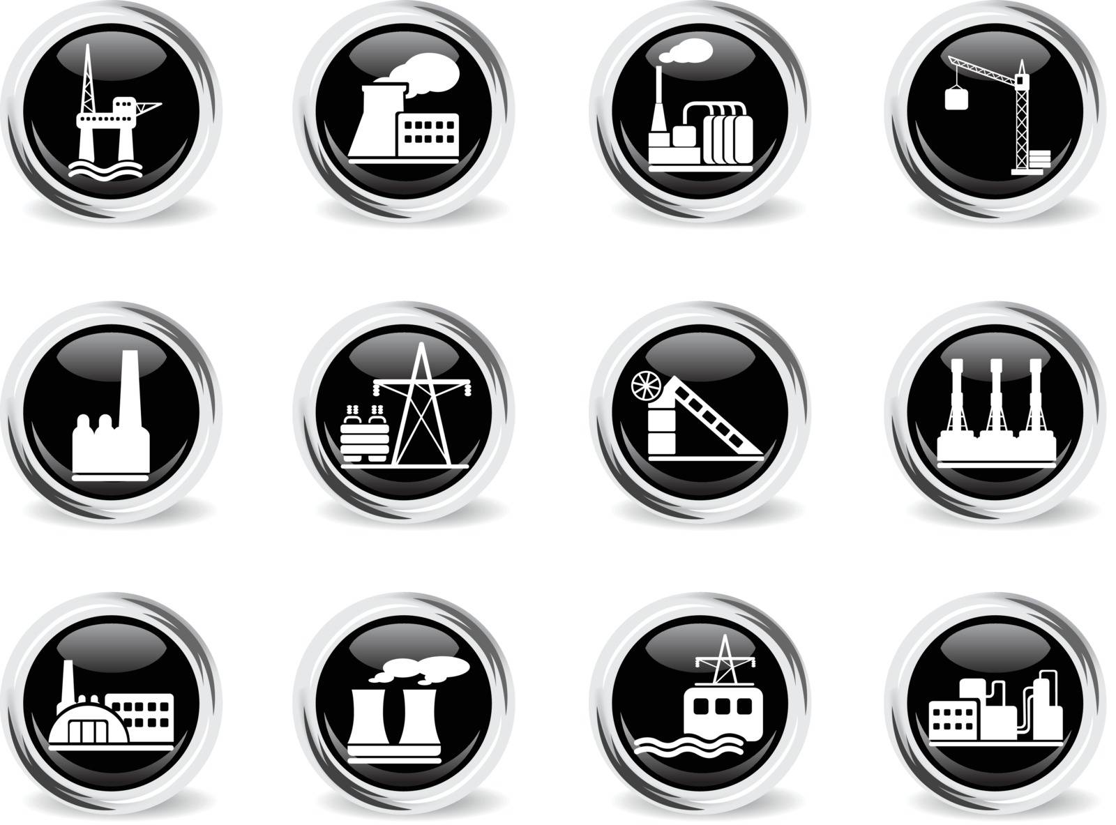 Factory and Industry Symbols by ayax
