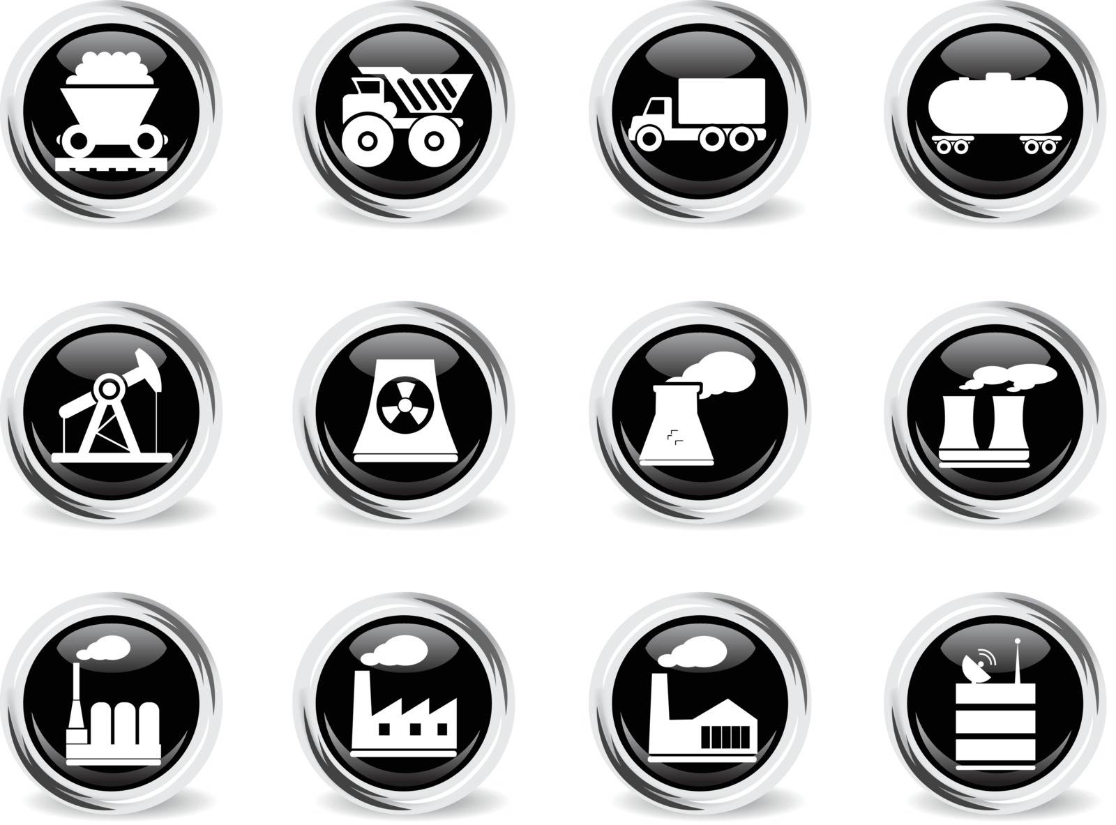 Factory and Industry icons set for web sites and user interface
