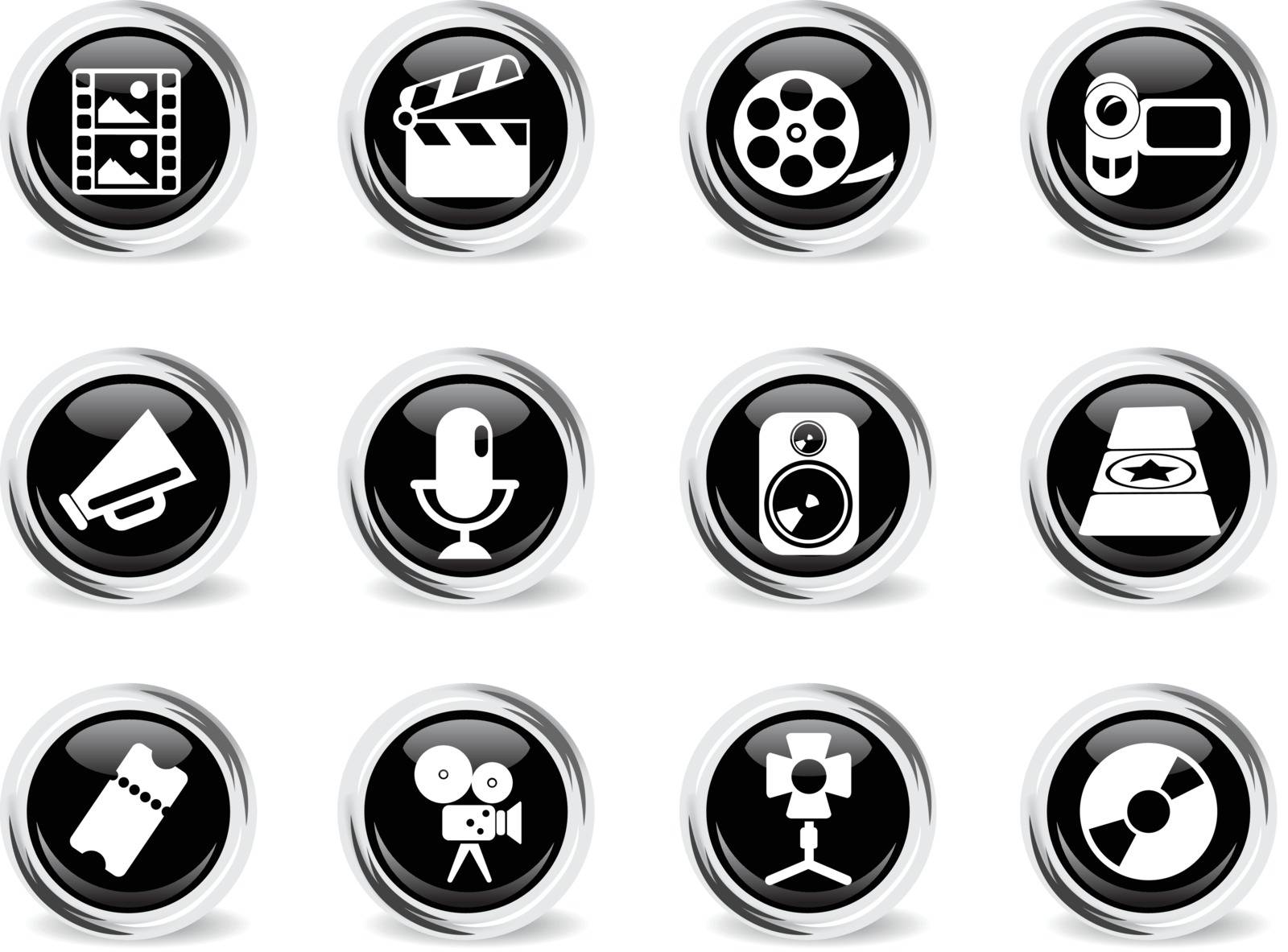 Film Industry icons set for web sites and user interface
